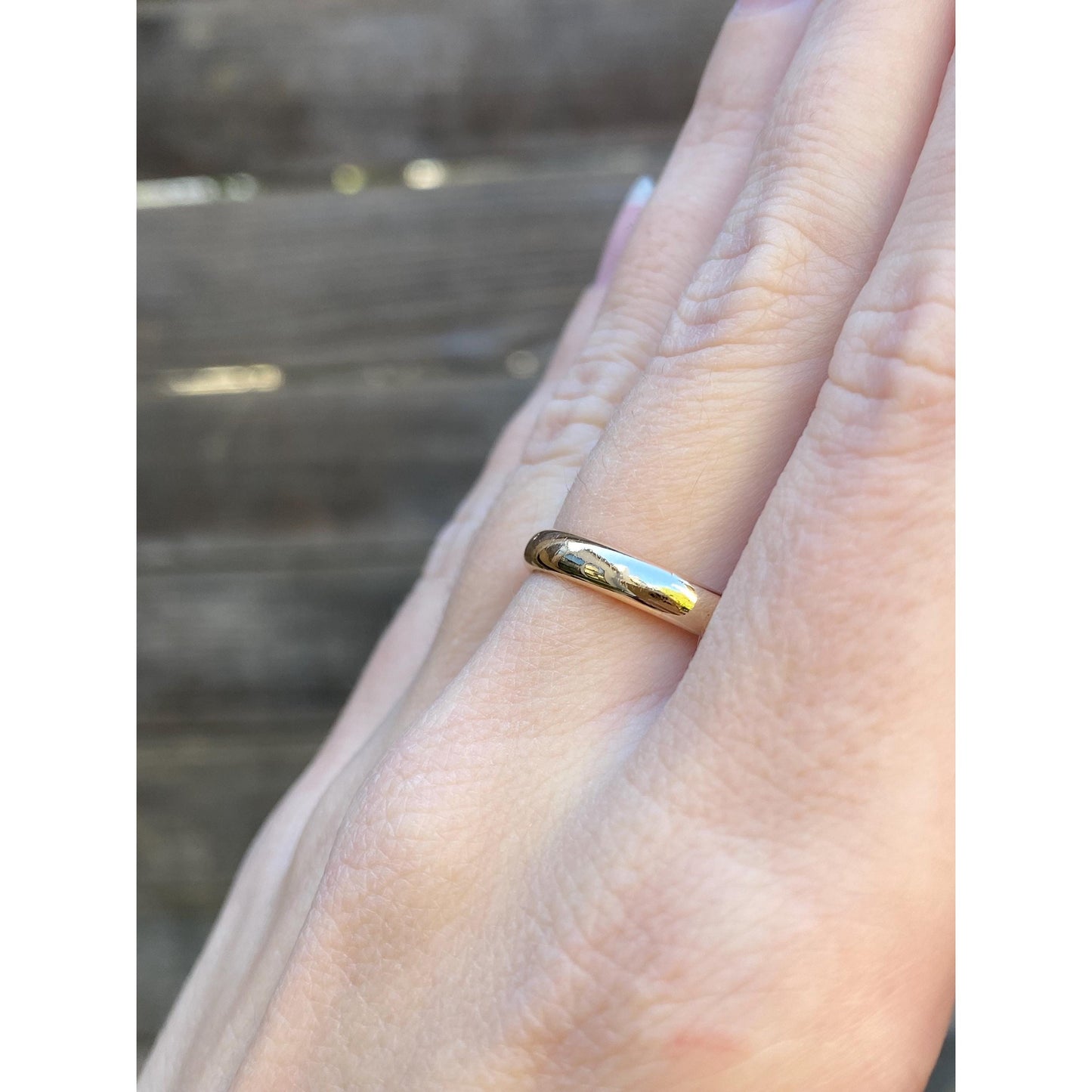 Vintage Solid 14k Yellow Gold Ring Band - Size 9
