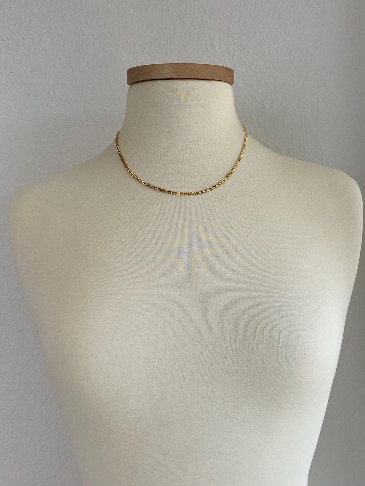 Vintage Solid 18k Yellow Gold Fancy Chain Necklace - 18.25 inches