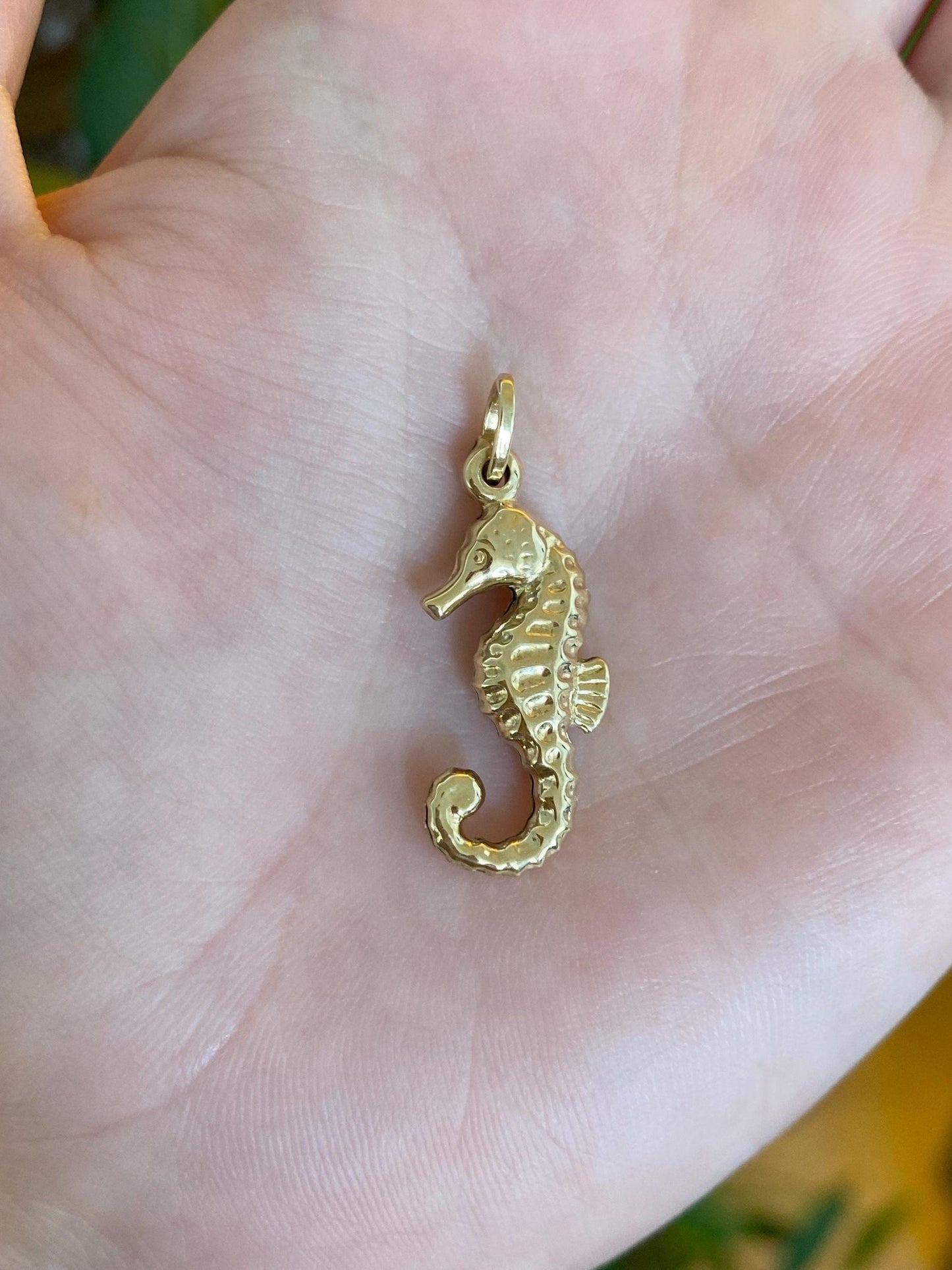 Vintage 14k Yellow Gold Seahorse Charm