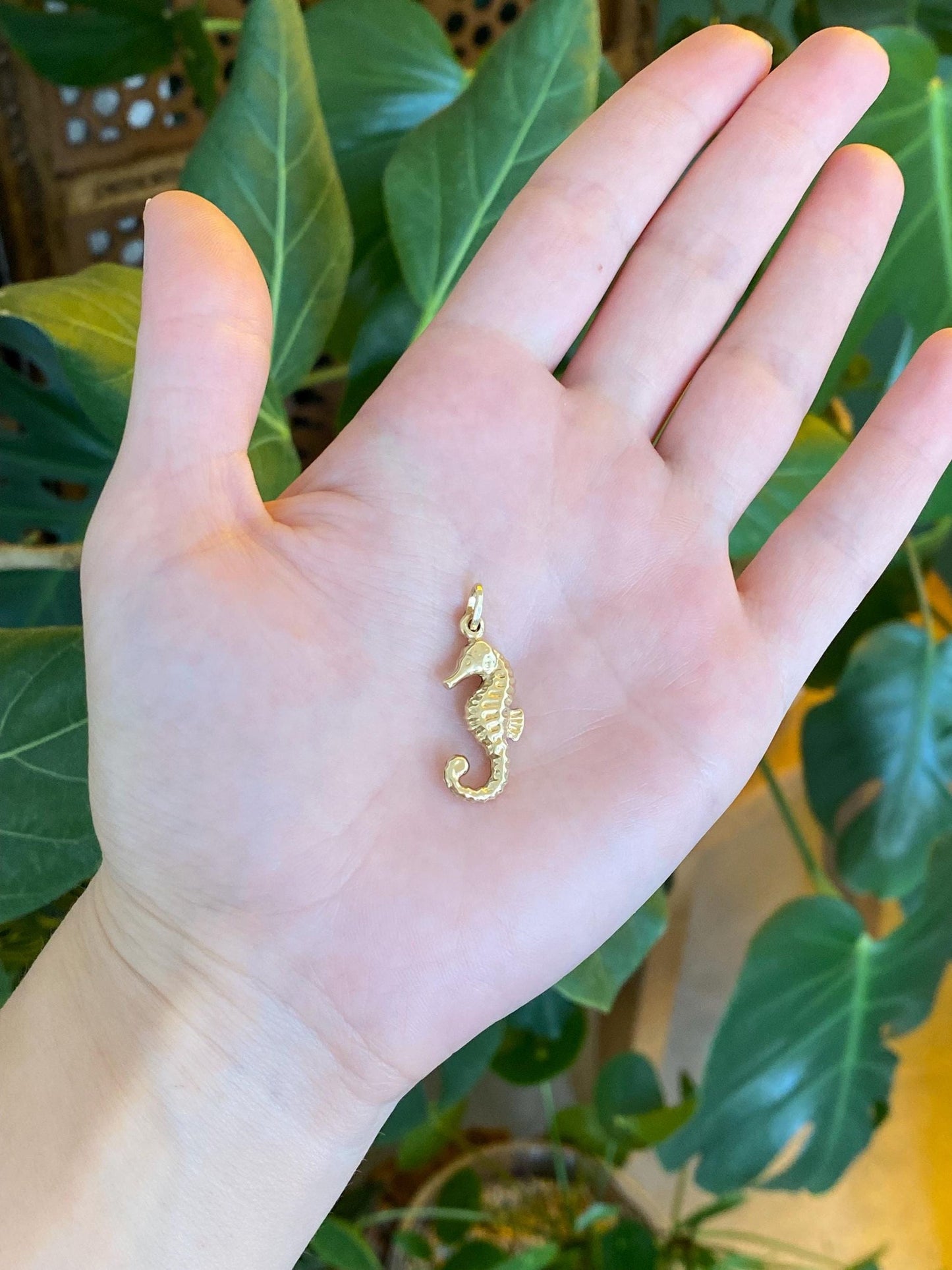 Vintage 14k Yellow Gold Seahorse Charm