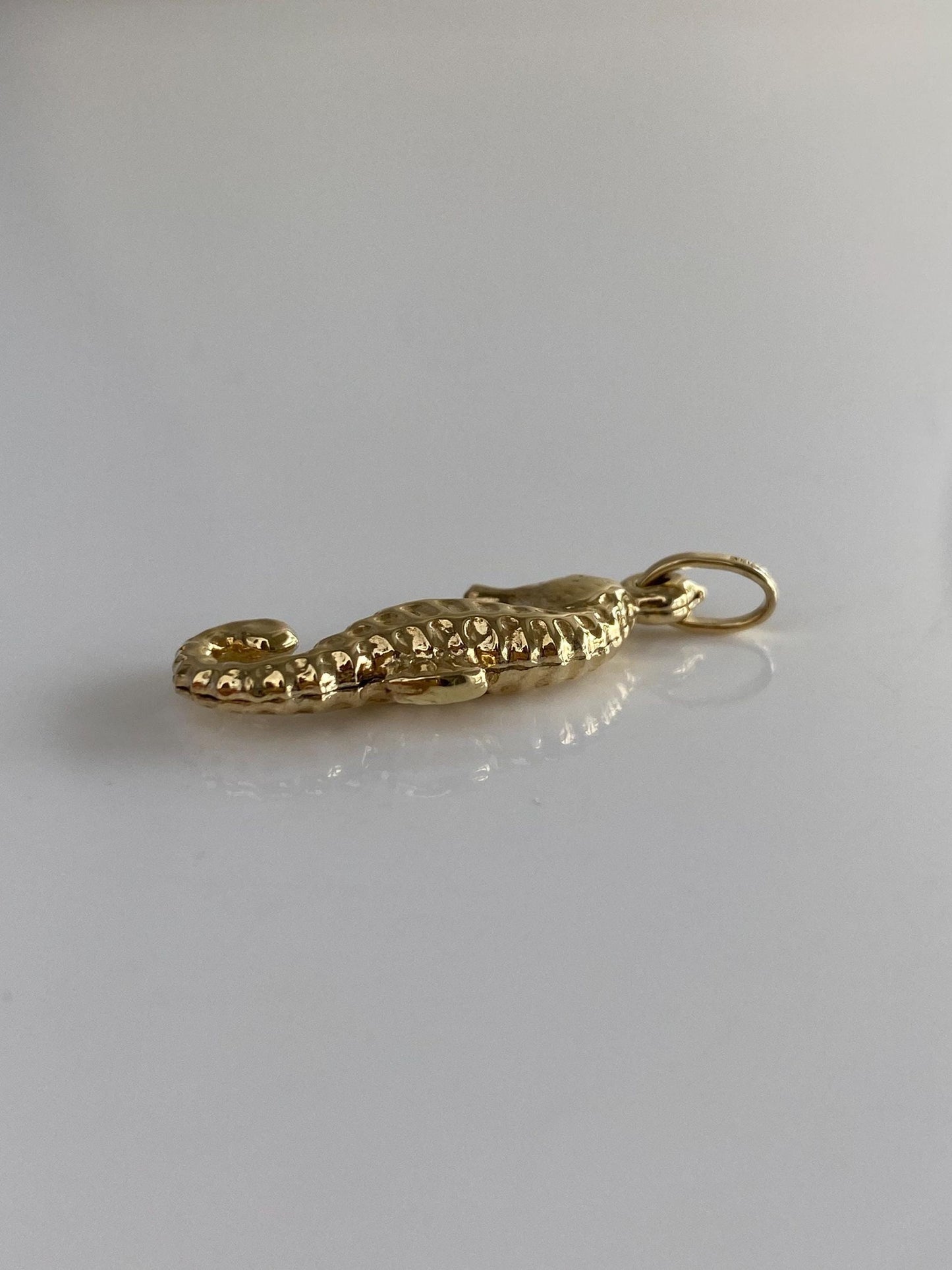 Vintage 14k Yellow Gold Seahorse Charm