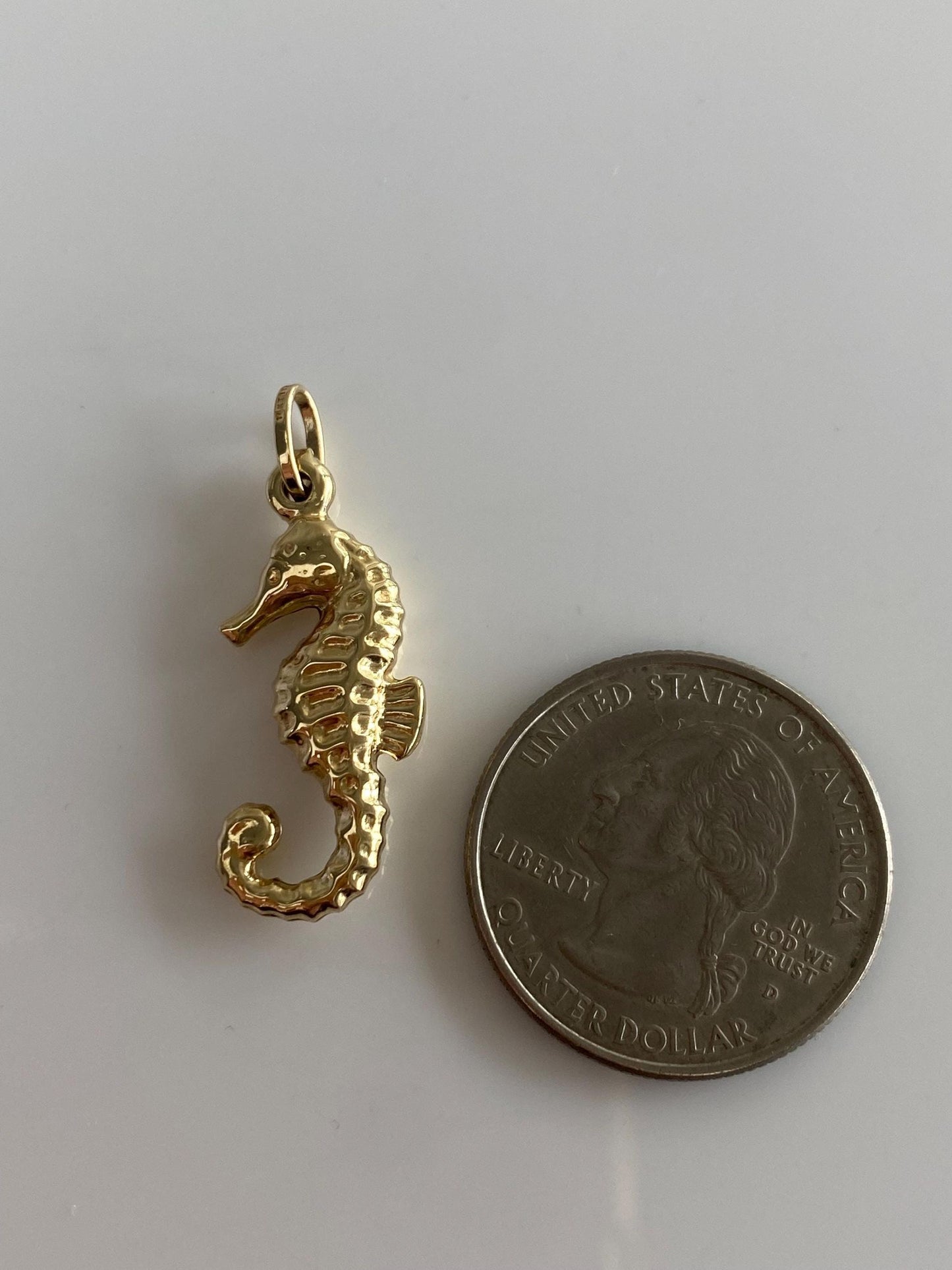 Vintage 14k Yellow Gold Seahorse Charm