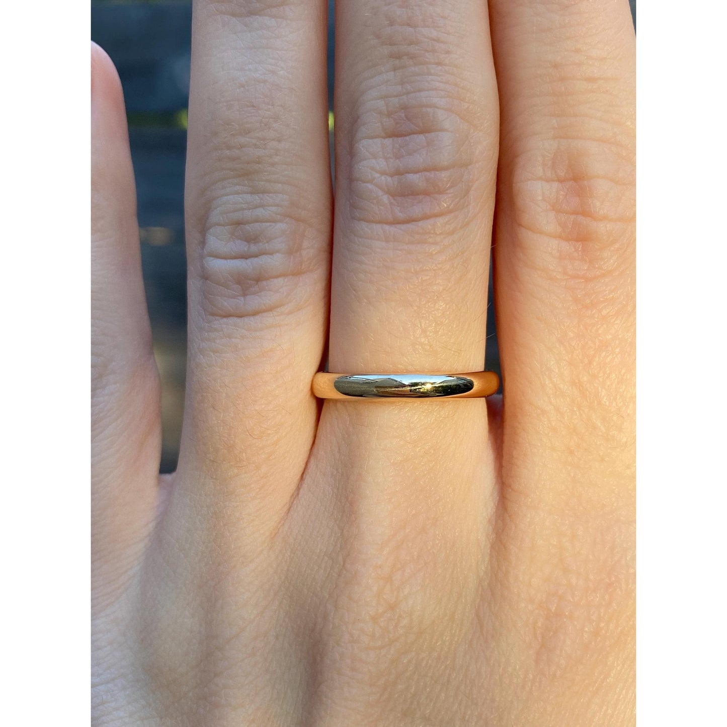 Vintage Solid 18k Yellow Gold Ring Band - Size 6.75