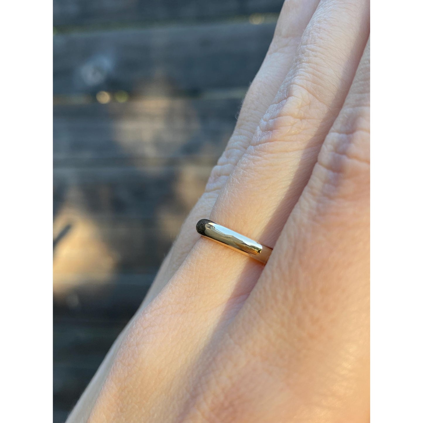Vintage Solid 18k Yellow Gold Ring Band - Size 6.75