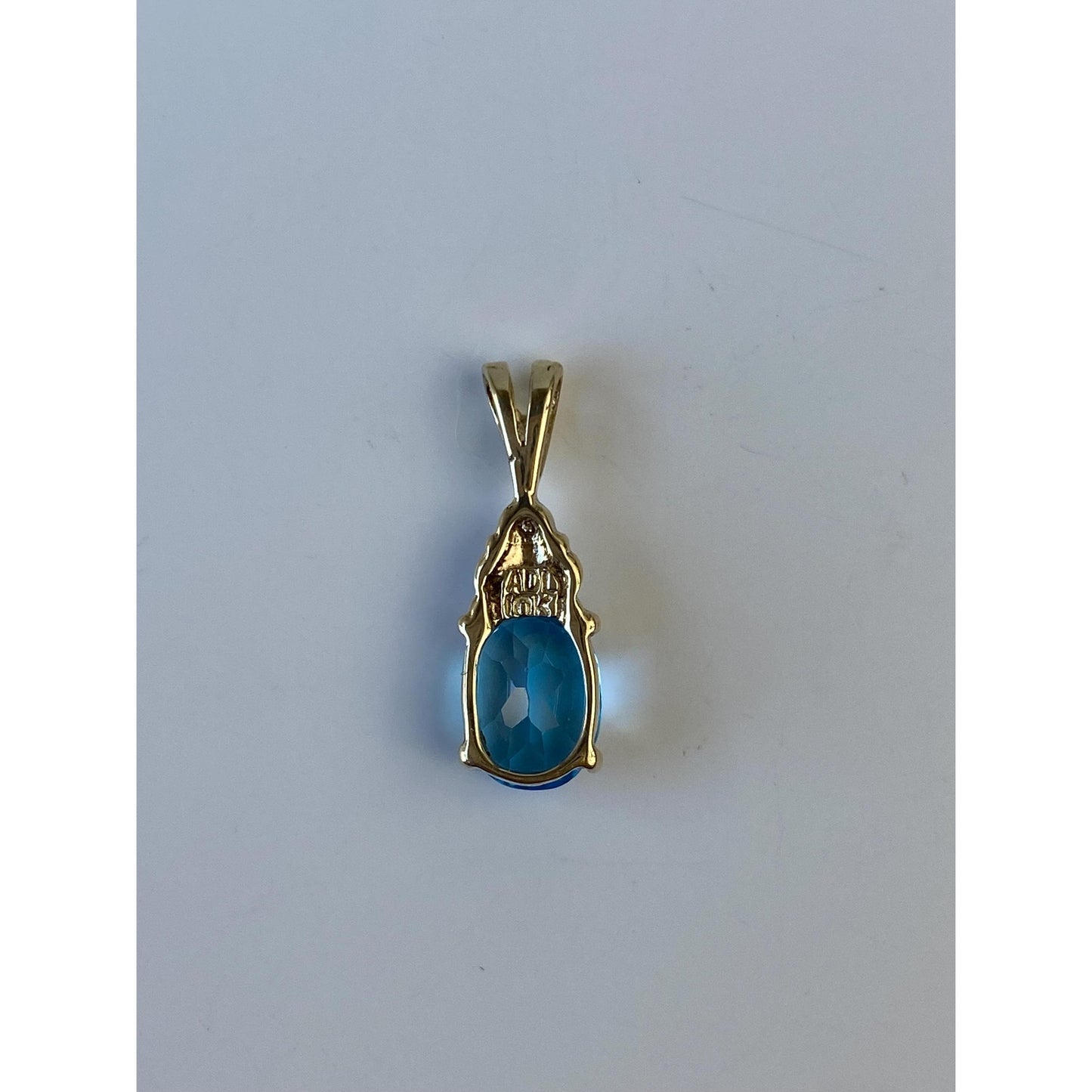 Vintage Solid 10k Yellow Gold Topaz Diamond Charm