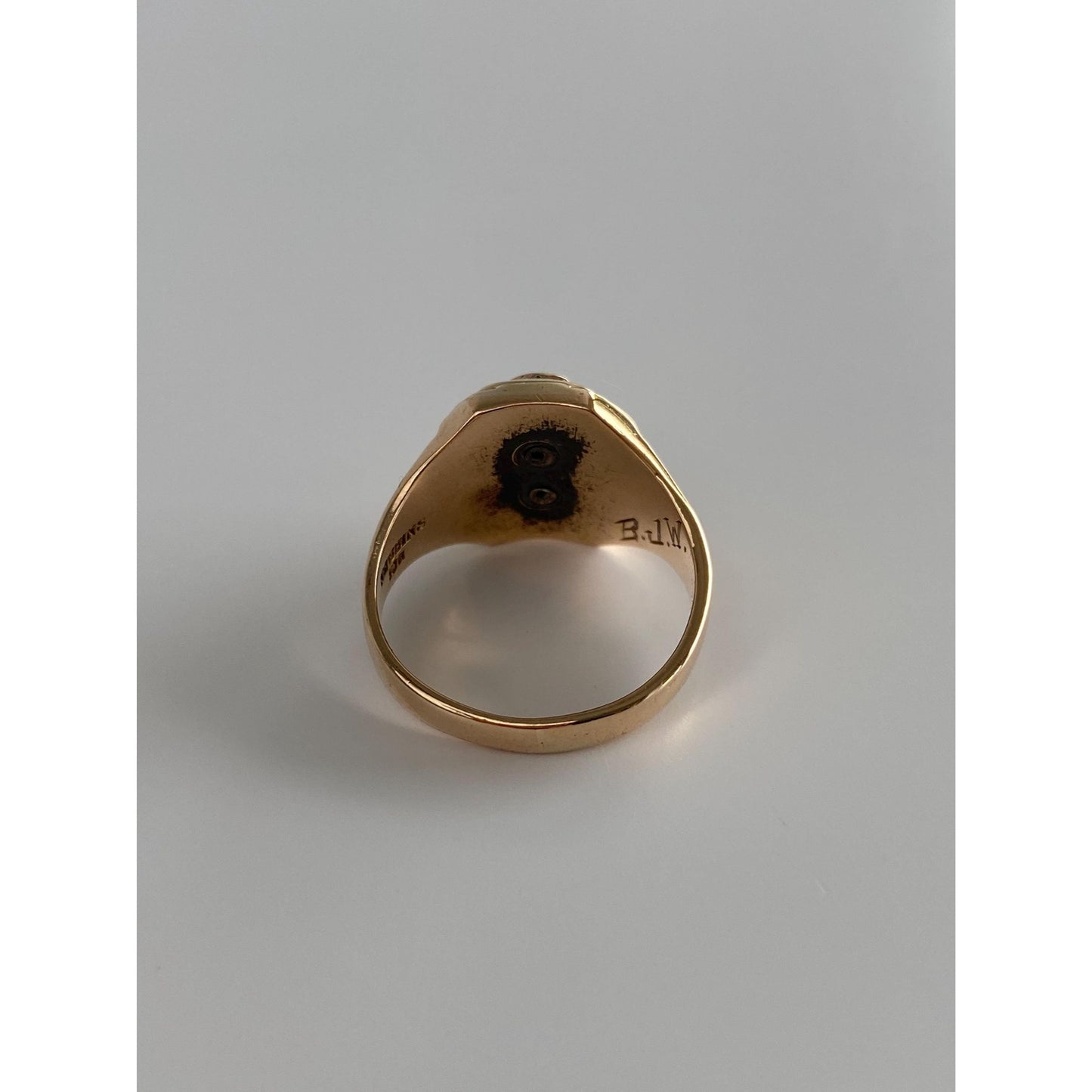 Vintage Solid 10k Yellow Gold Class Ring - Size 7.75