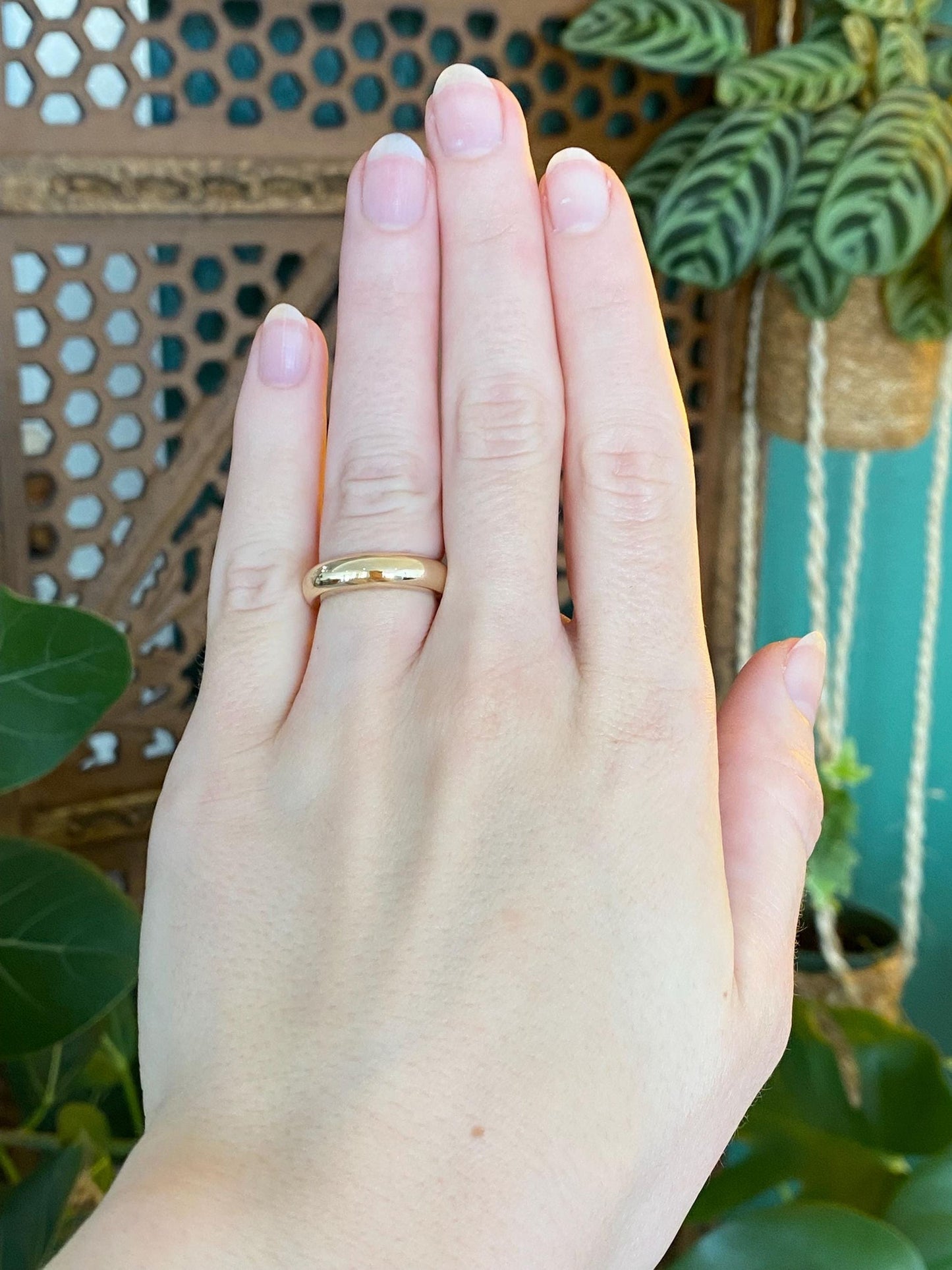 Vintage Solid 14k Yellow Gold Chunky Ring Band - Size 5