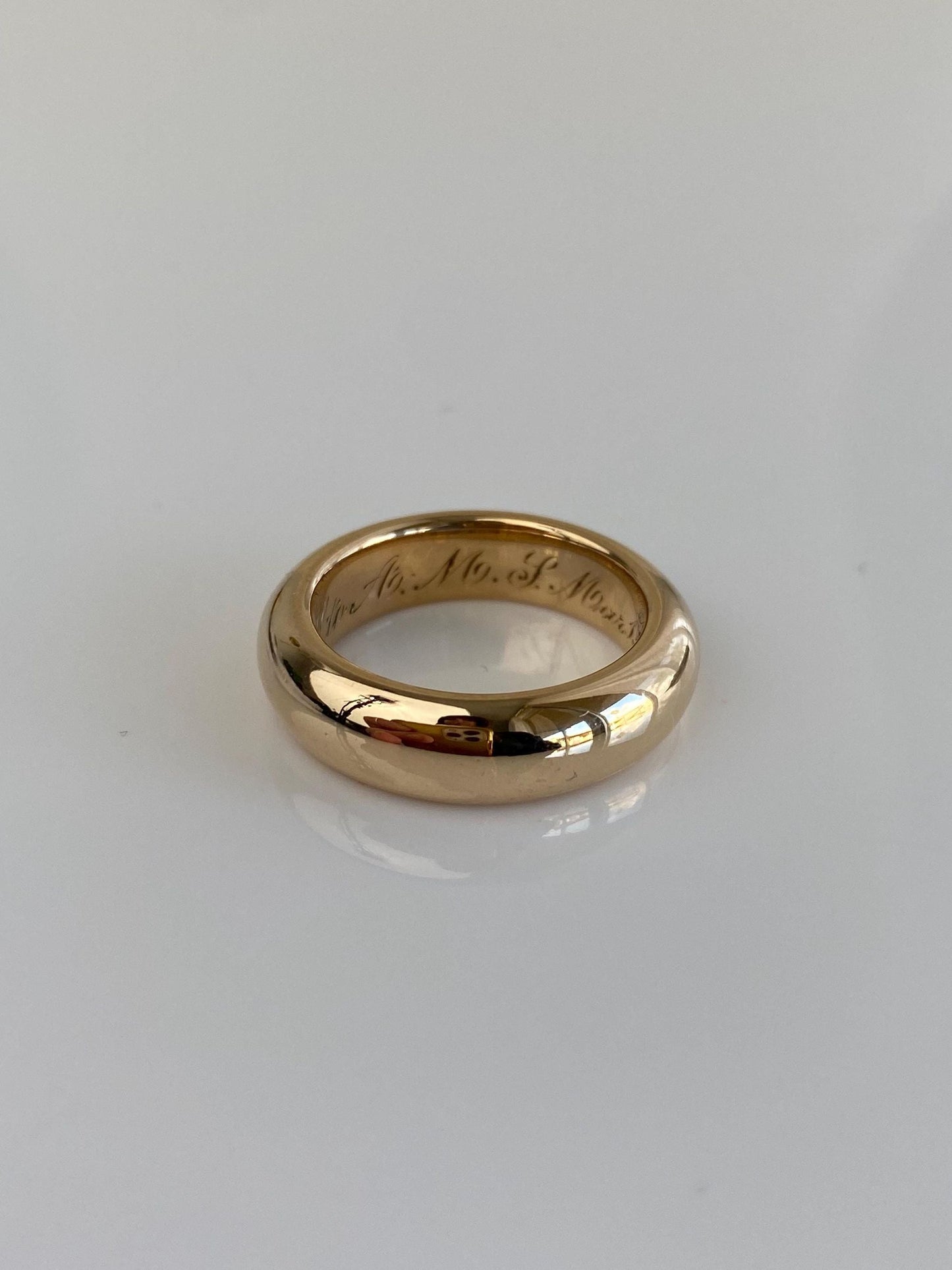 Vintage Solid 14k Yellow Gold Chunky Ring Band - Size 5