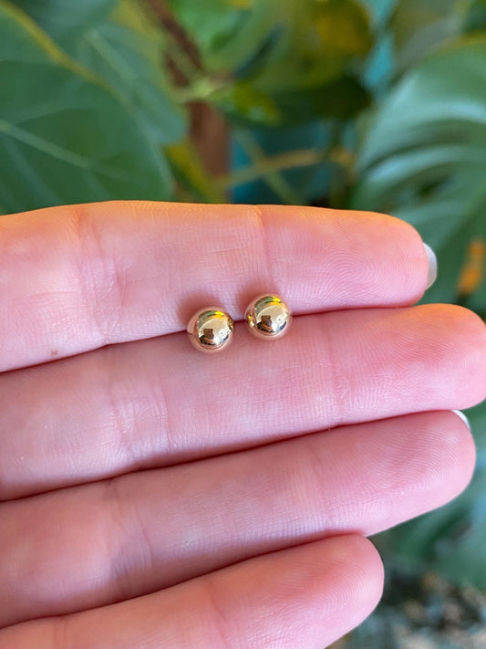 Vintage 14k Yellow Gold Ball Stud Earrings