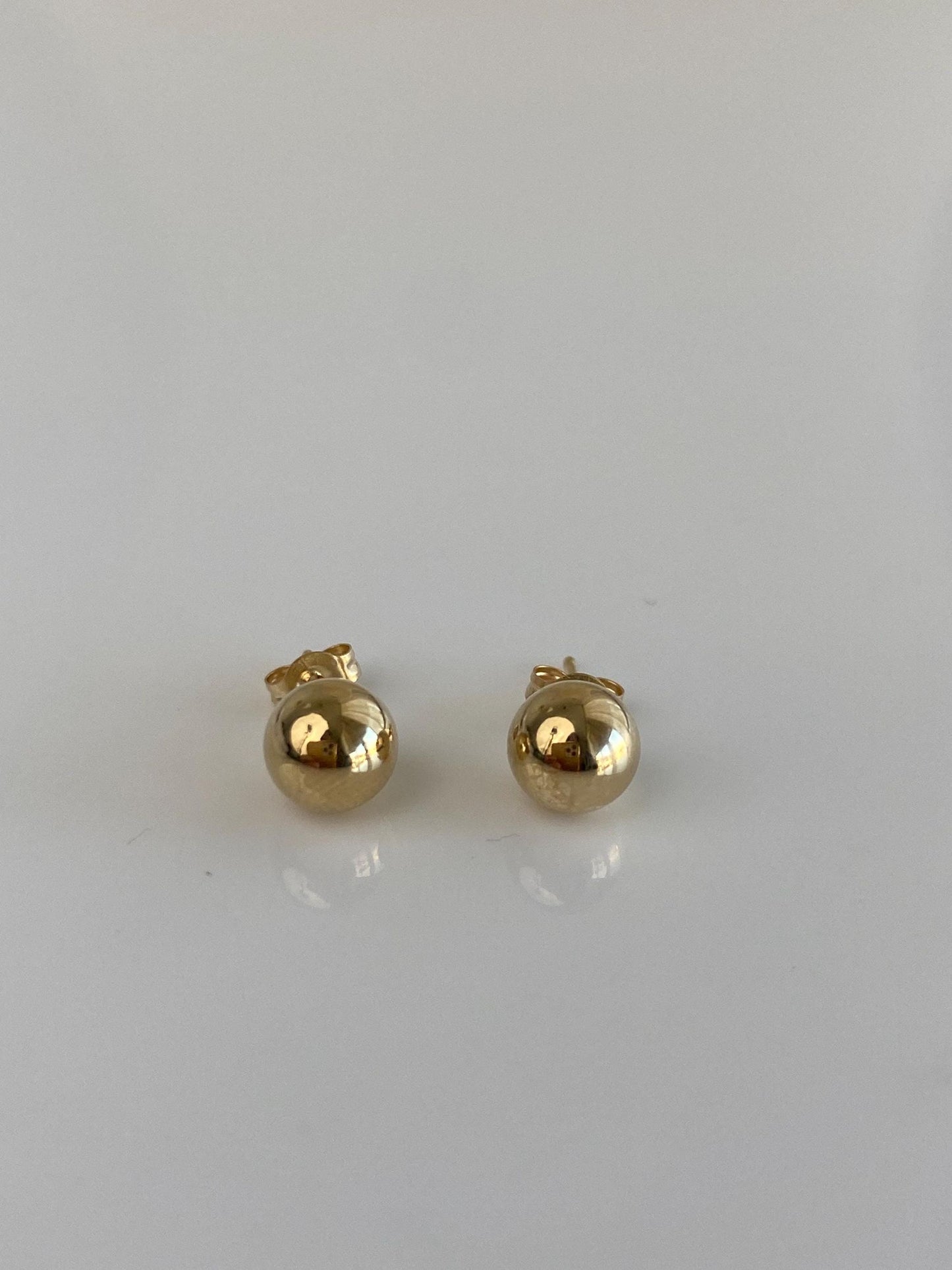 Vintage 14k Yellow Gold Ball Stud Earrings