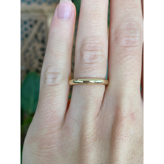 Vintage Solid 14k Yellow Gold Ring Band - Size 5.25