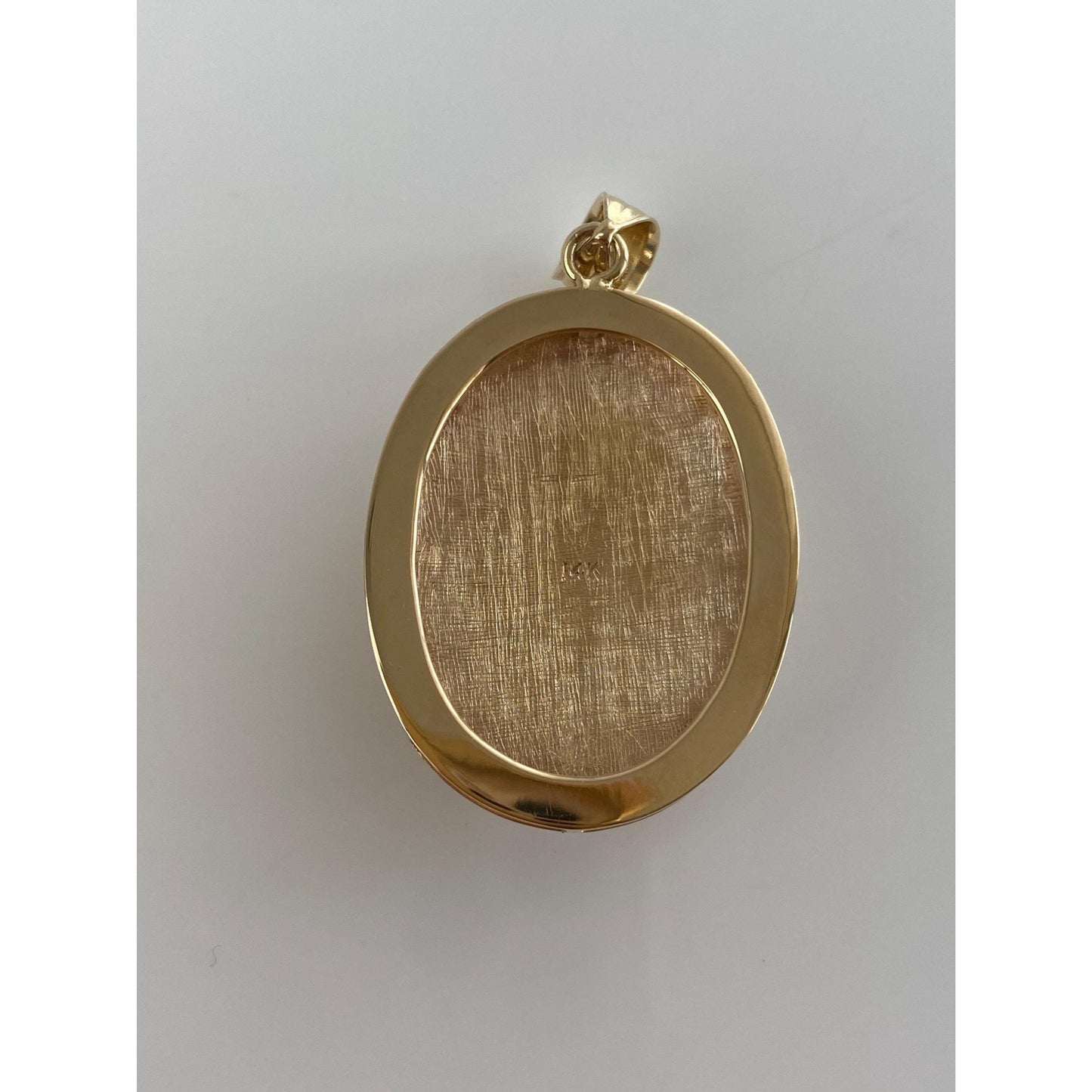 Vintage Solid 14k Yellow Gold Large Dichroic Glass Faux Opal Charm