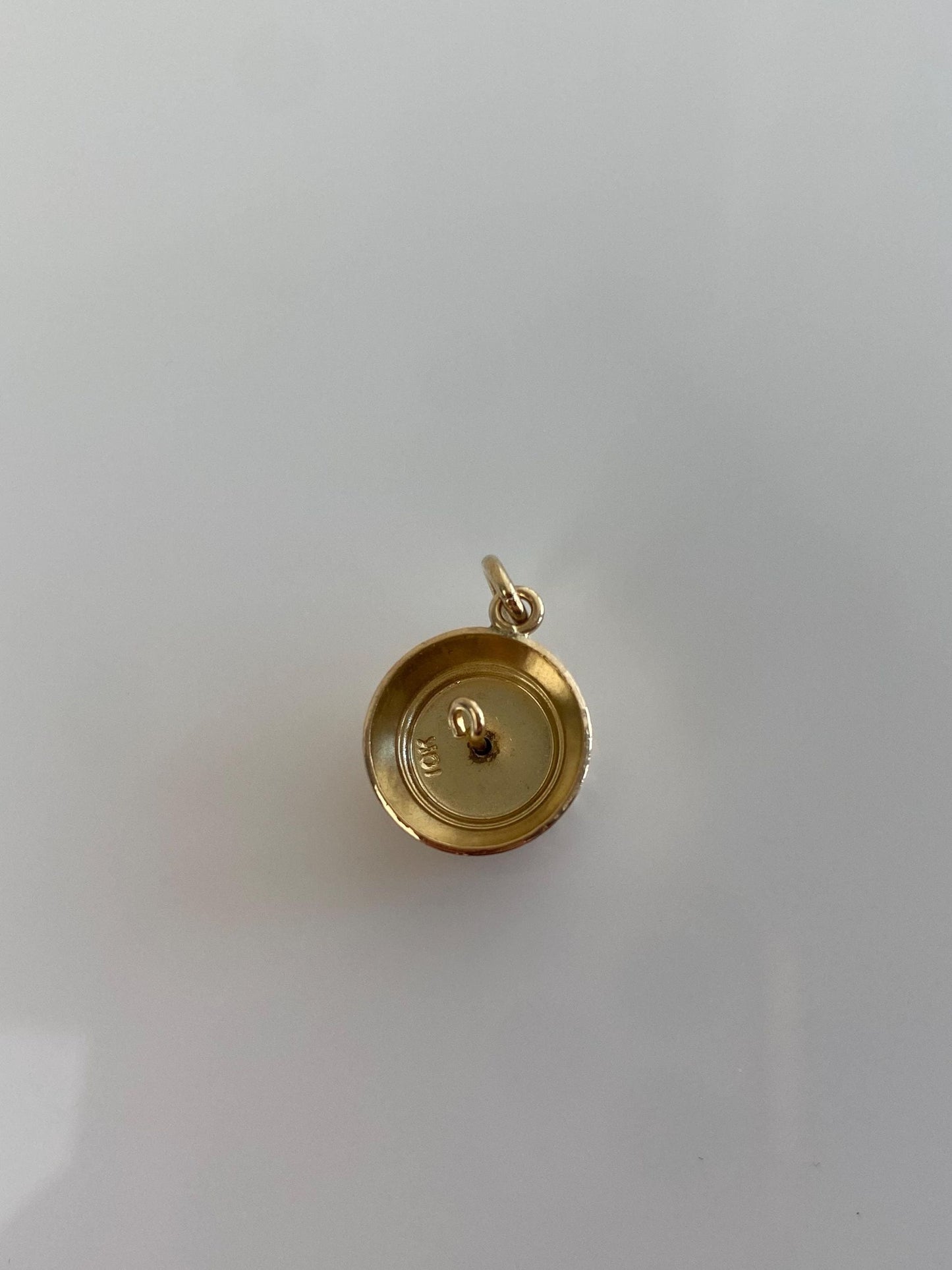 Vintage Solid 10k Yellow Gold Articulated Happy Birthday Cake Charm