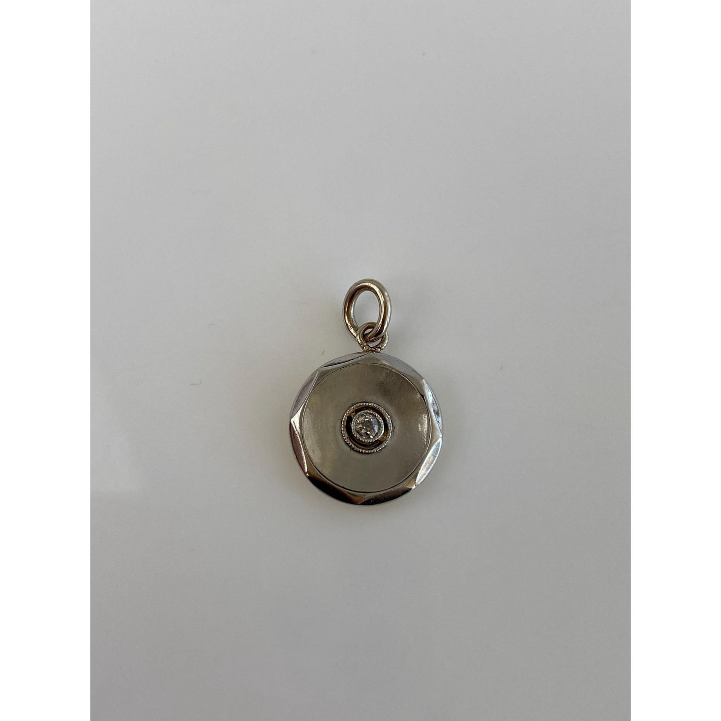 Vintage Solid Platinum Diamond Cufflink Conversion Charm