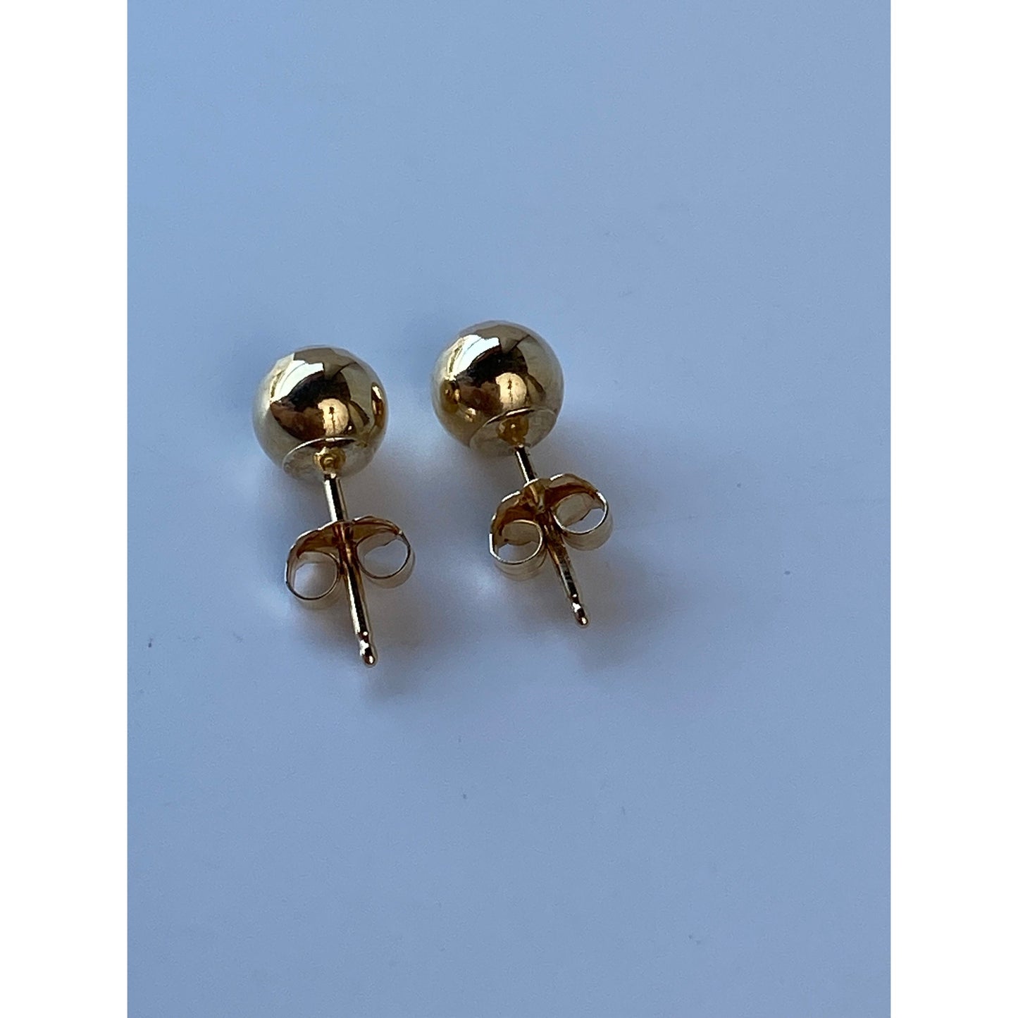 Vintage 14k Yellow Gold Disco Ball Stud Earrings