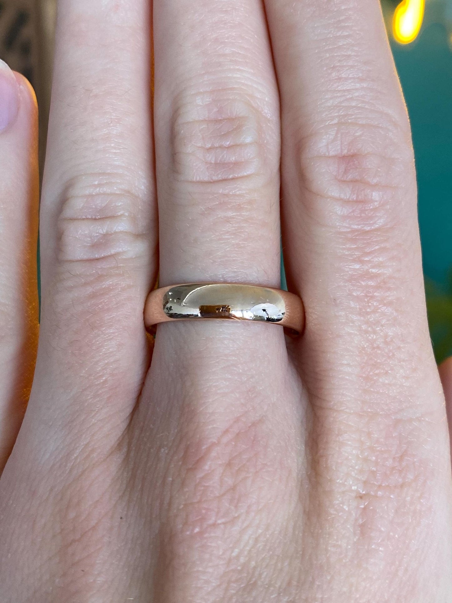 Vintage Solid 14k Rose Gold Ring Band - Size 10.25