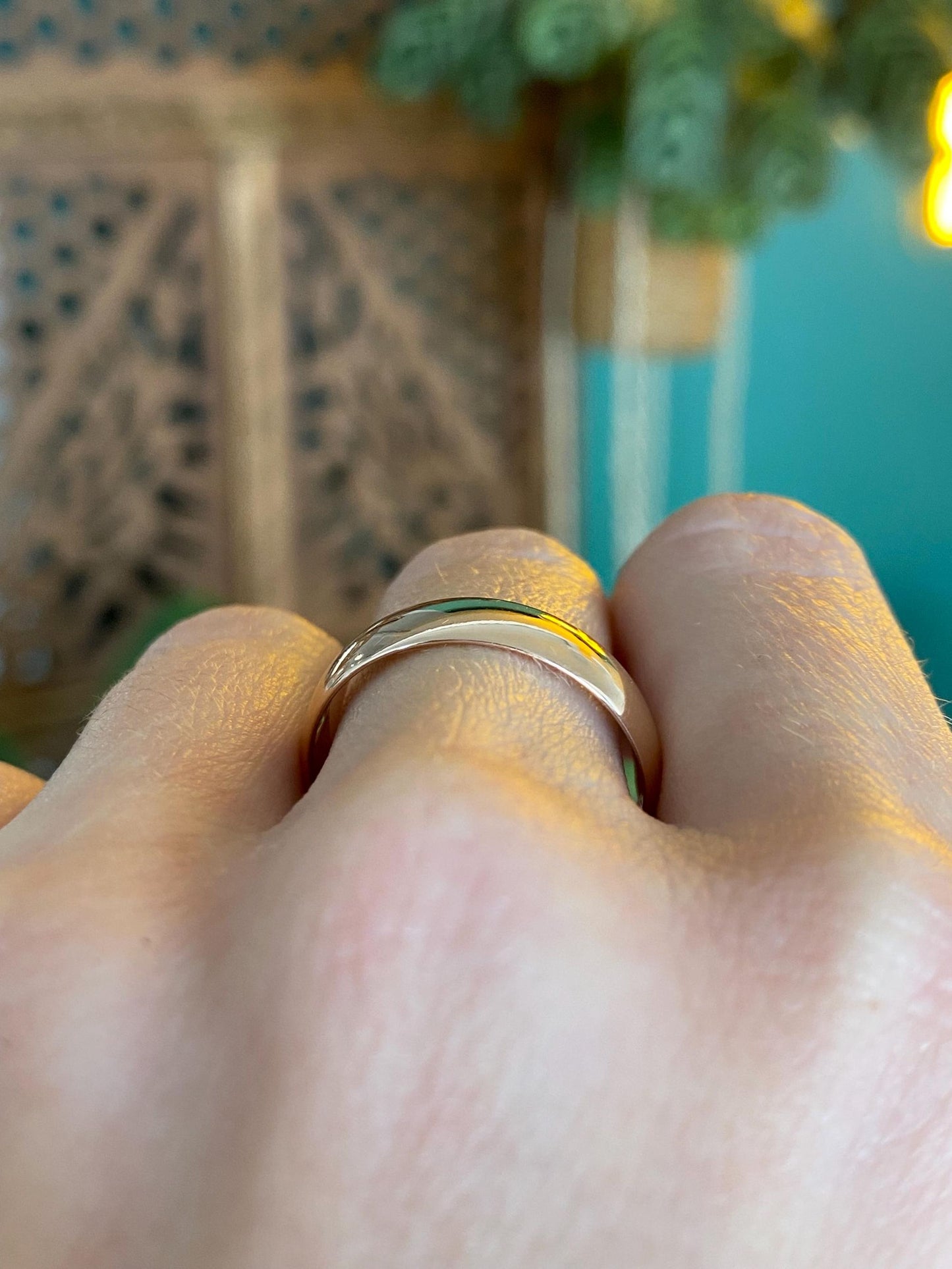 Vintage Solid 14k Rose Gold Ring Band - Size 10.25