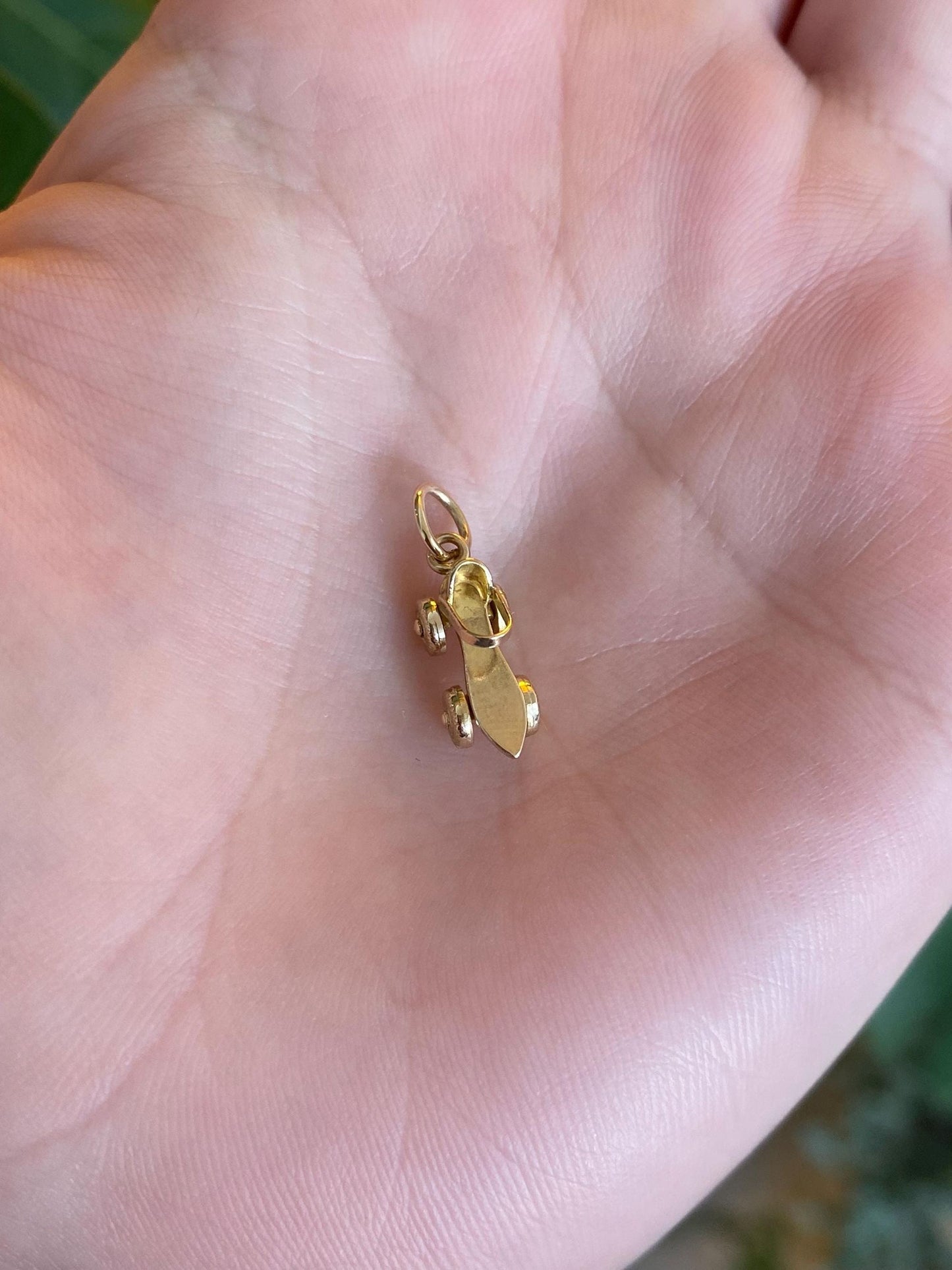 Vintage Solid 14k Yellow Gold Vintage Roller Skate Charm