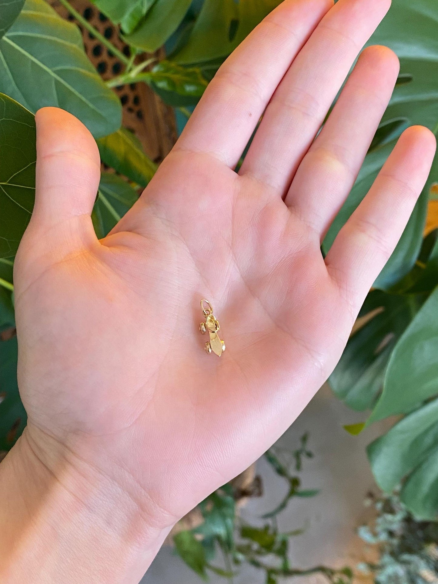 Vintage Solid 14k Yellow Gold Vintage Roller Skate Charm