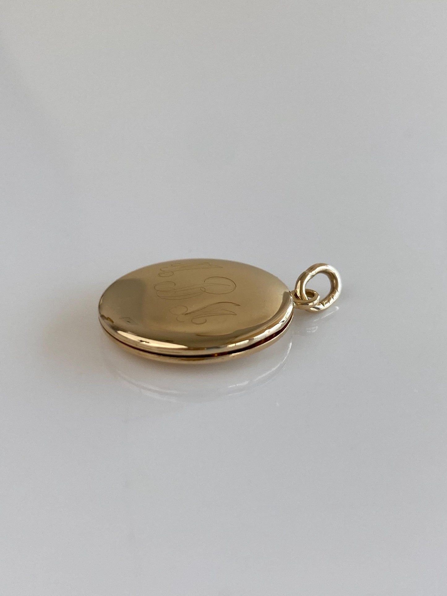 Vintage Solid 14k Yellow Gold Monogram 'MBM' Locket Charm