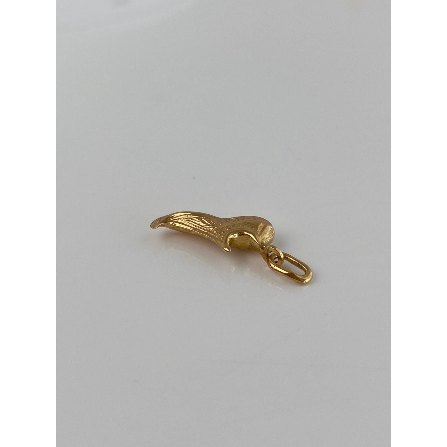 Vintage Solid 18k Yellow Gold Slipper Shoe Charm