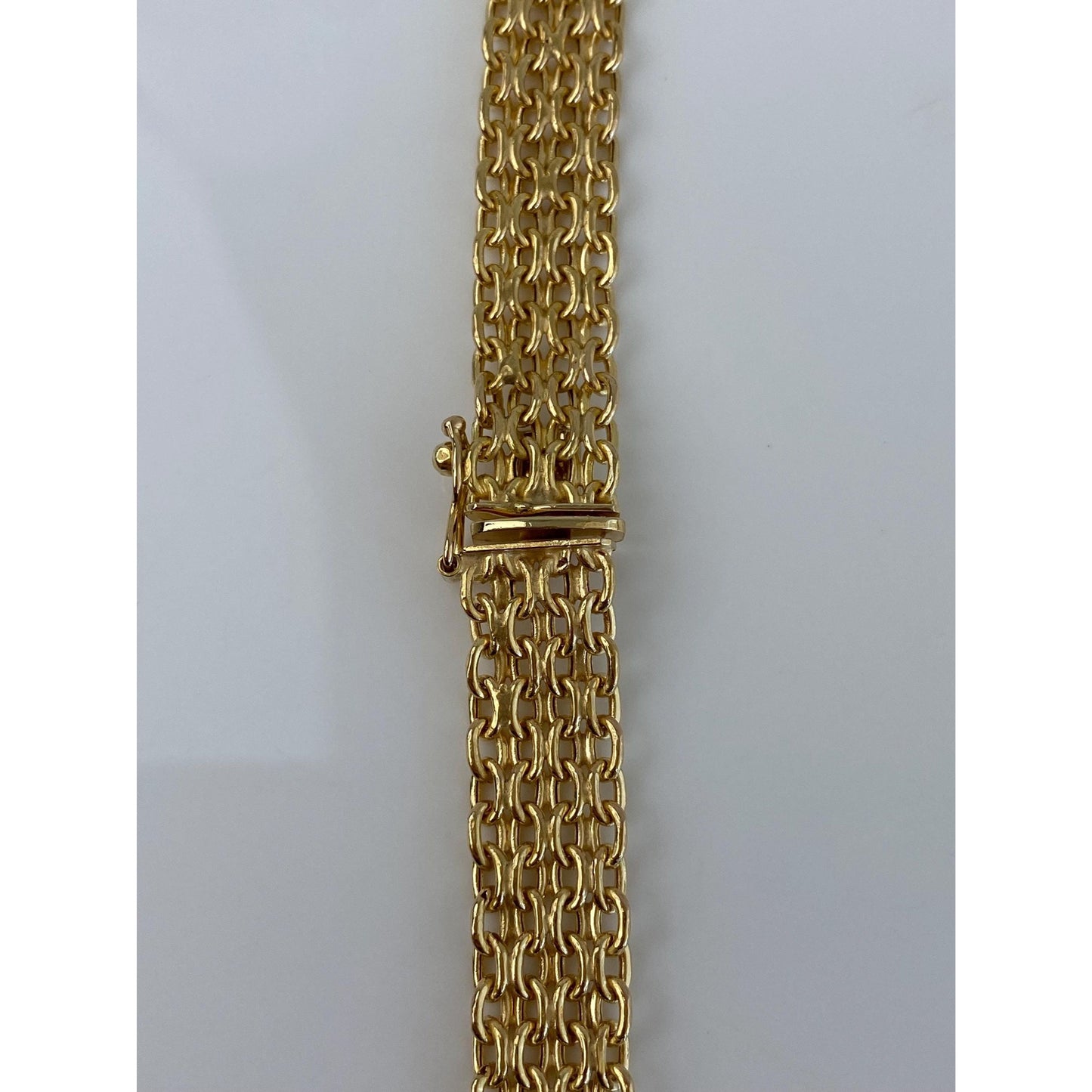Vintage 14k Yellow Gold Woven Chain Necklace - 16 inches
