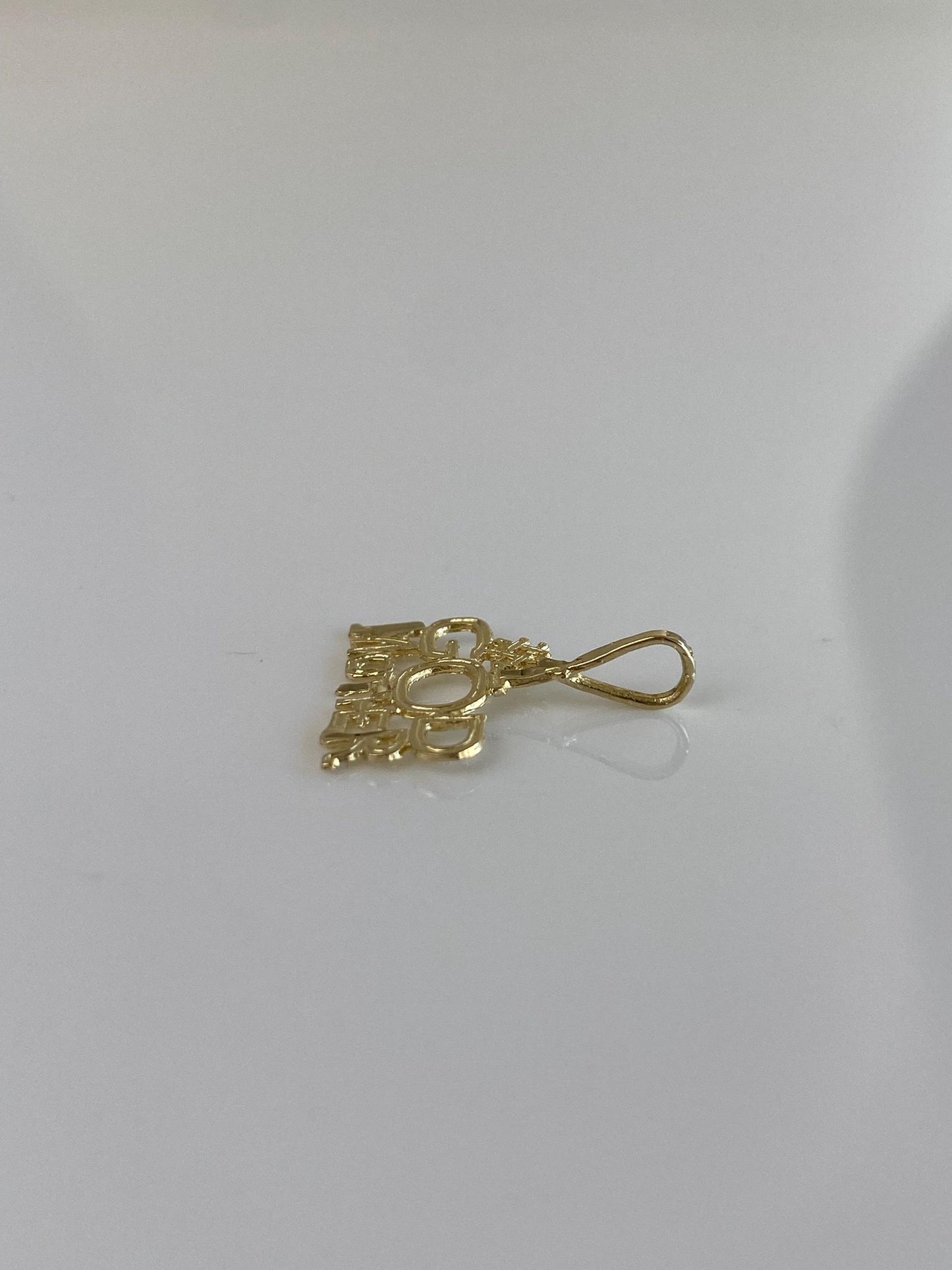 Vintage Solid 14k Yellow Gold '#1 God Mother' Charm
