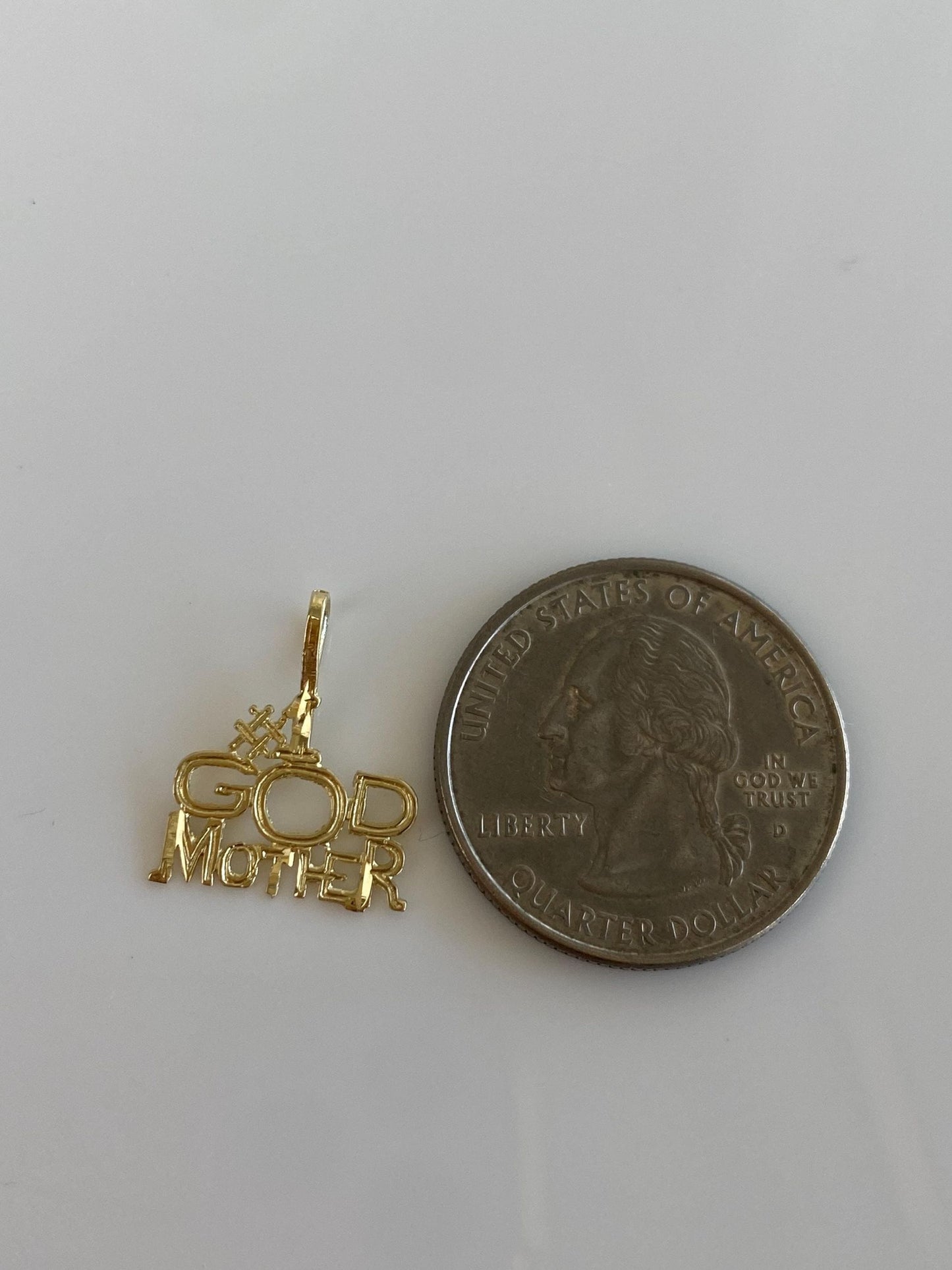 Vintage Solid 14k Yellow Gold '#1 God Mother' Charm