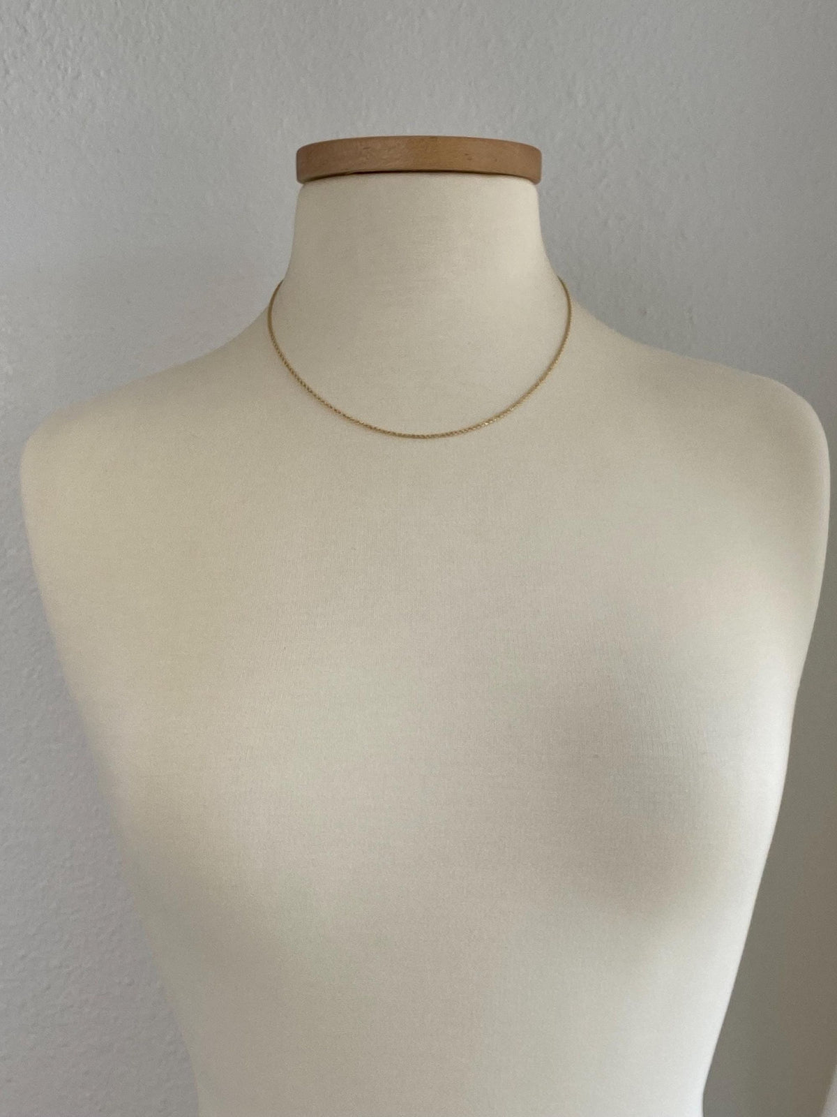 Vintage 14k Yellow Gold Slim Rope Chain Necklace - 18.25 inches