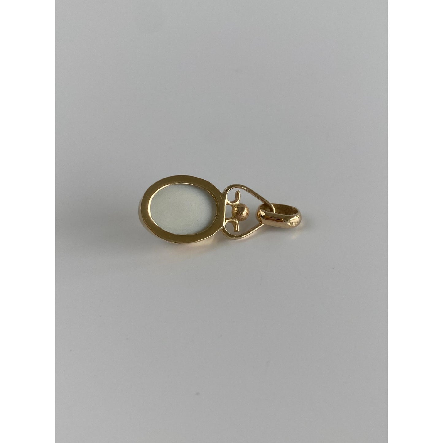 Vintage Solid 14k Yellow Gold Moonstone Charm