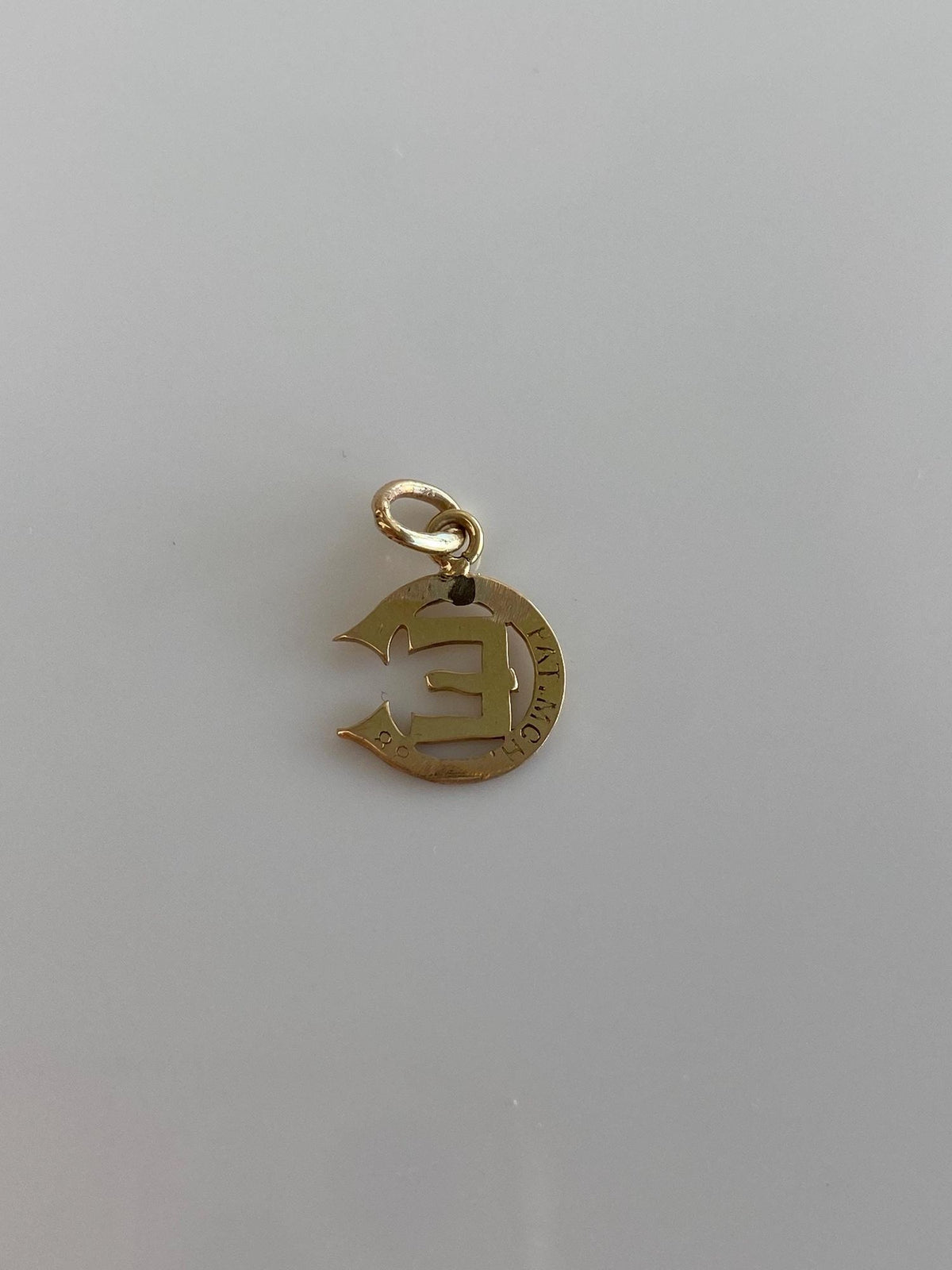 Vintage Solid 10k Yellow Gold 'CE' Charm