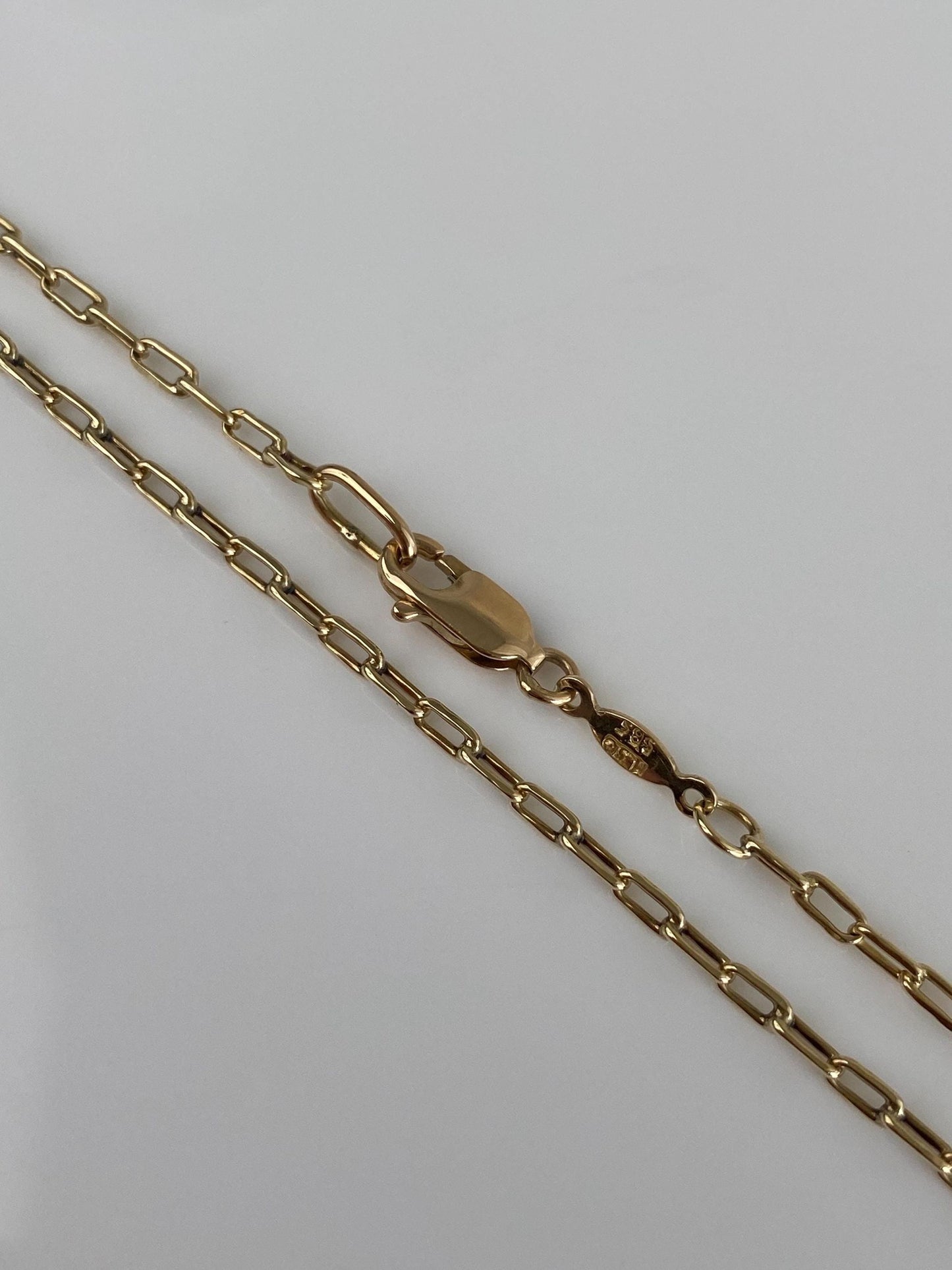 Vintage Solid 12k Gold Biker Link Chain Necklace - 16.5 inches
