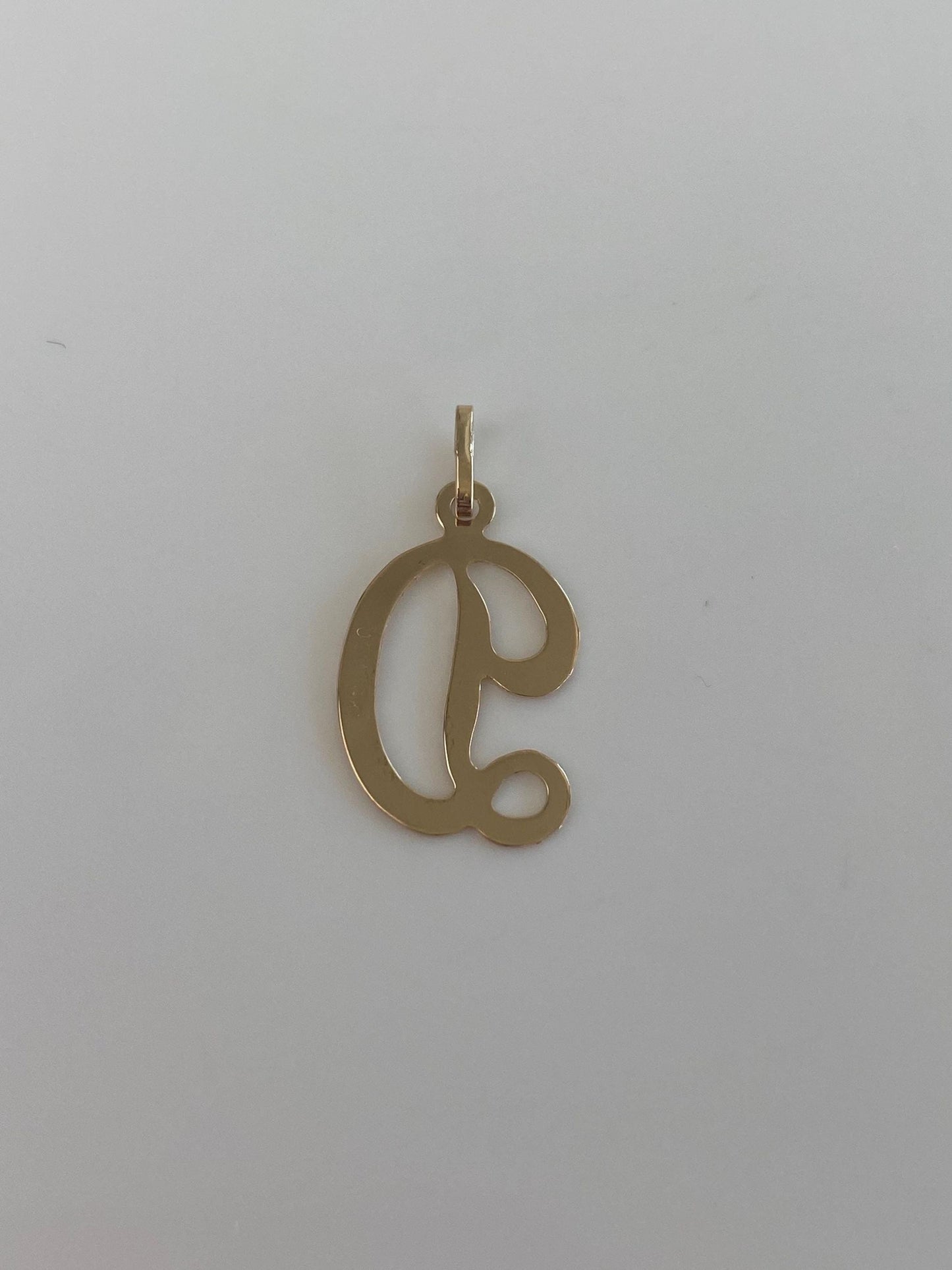 Vintage Solid 14k Yellow Gold Diamond Cut Initial 'D' Charm
