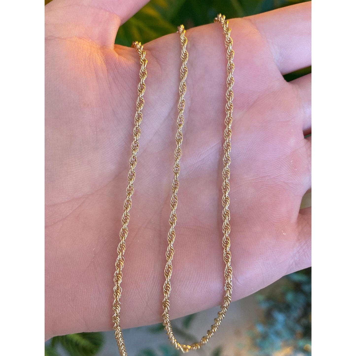 Vintage Solid 14k Yellow Gold Long Chain Necklace - 27.25 inches