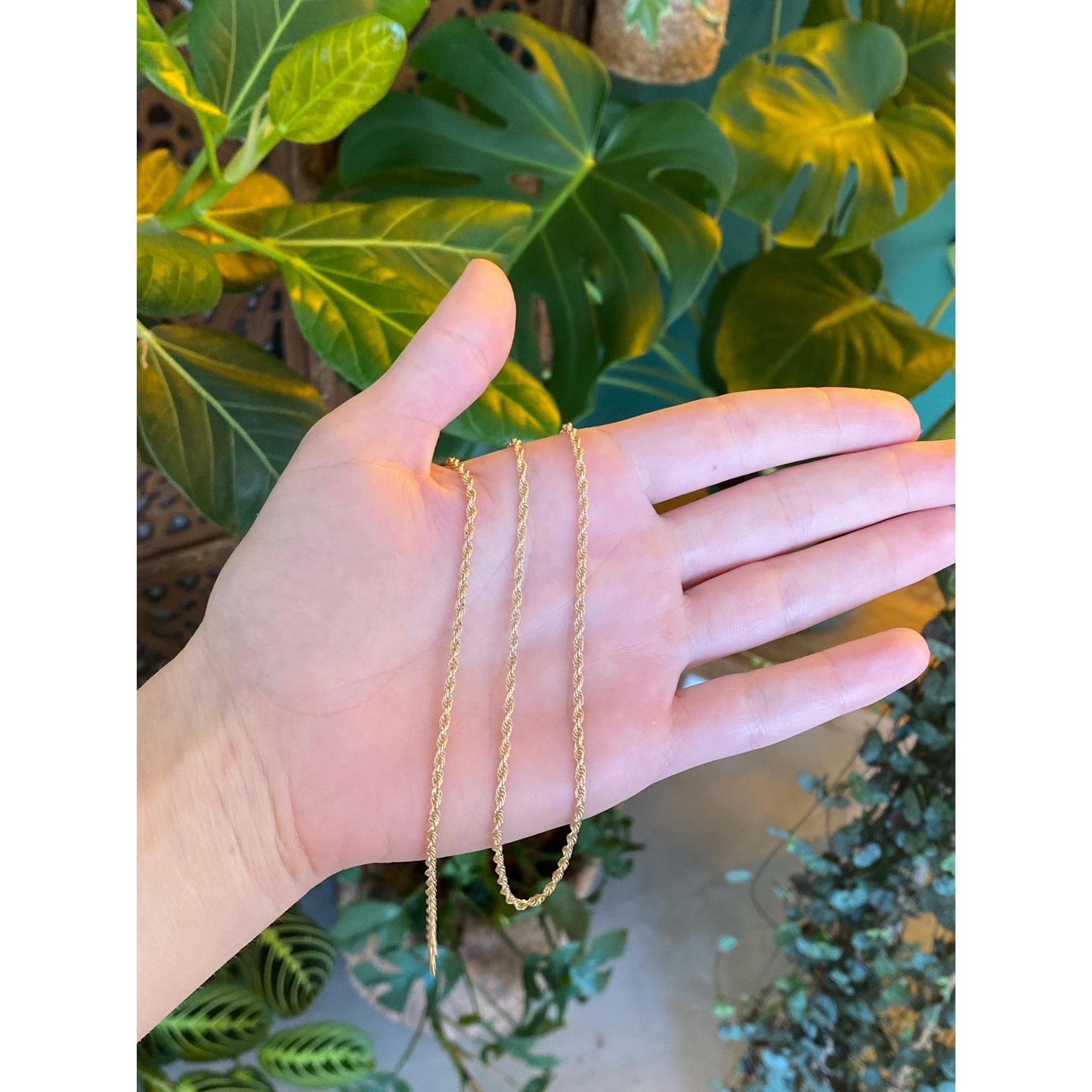 Vintage Solid 14k Yellow Gold Long Chain Necklace - 27.25 inches