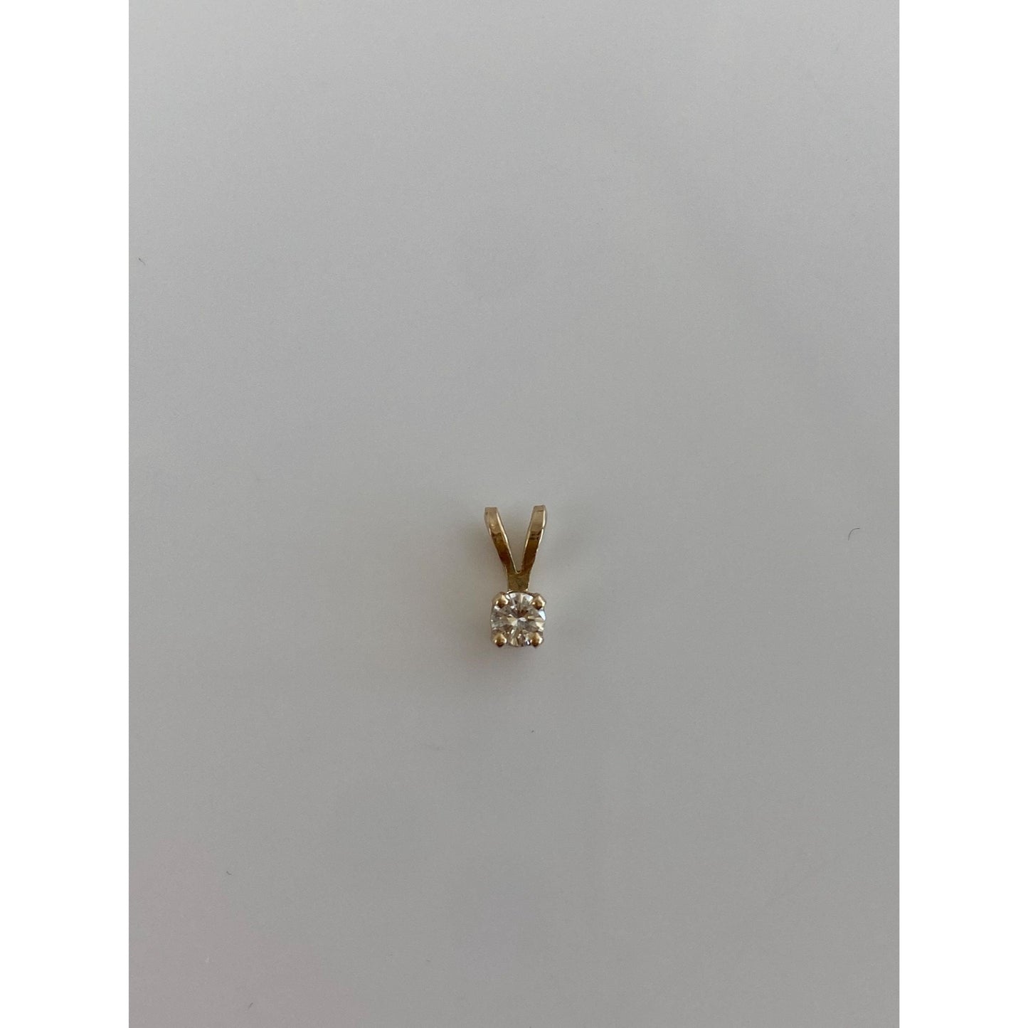 Vintage Solid 14k Yellow Gold Little Diamond Charm