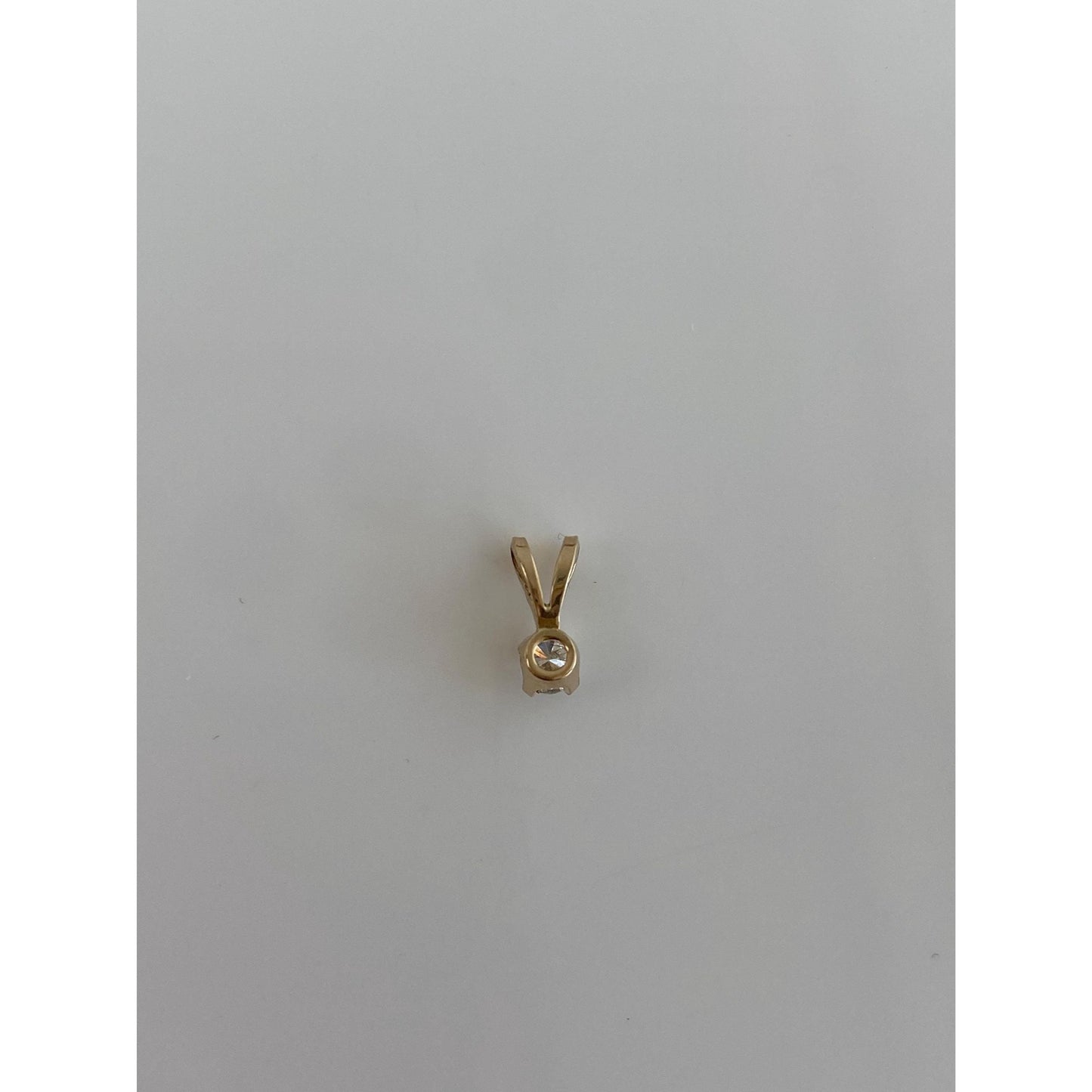 Vintage Solid 14k Yellow Gold Little Diamond Charm