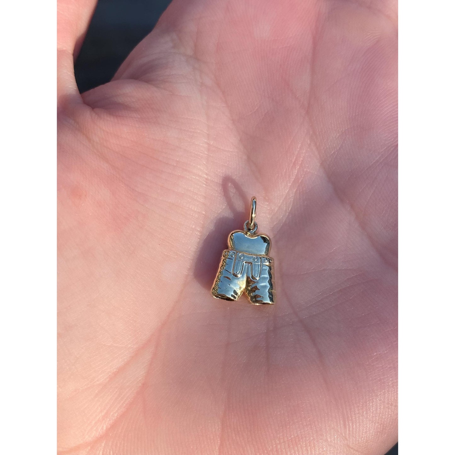 Vintage 14k Yellow Gold German Lederhosen Charm