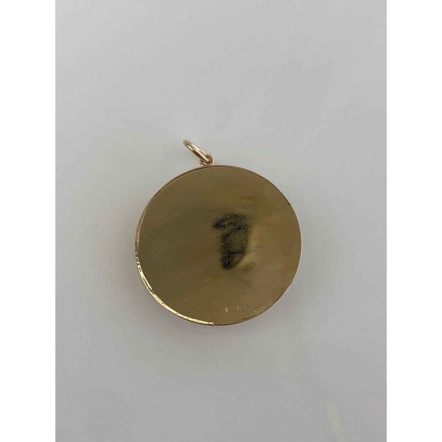 Vintage Solid 14k Yellow Gold Purple Cubic Zirconia Pearl 4 Leaf Clover Charm