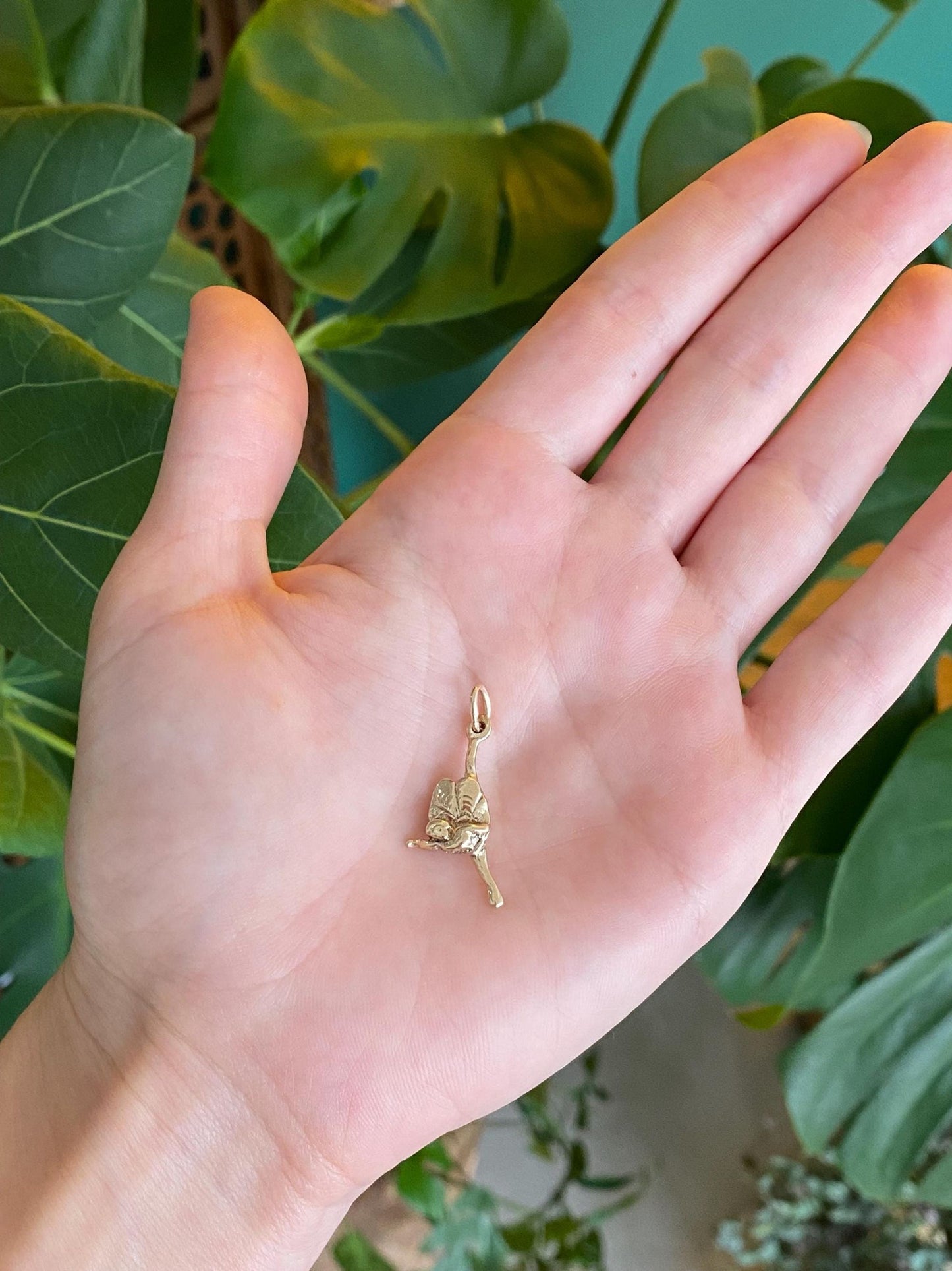 Vintage Solid 9k Yellow Gold Ballerina Charm