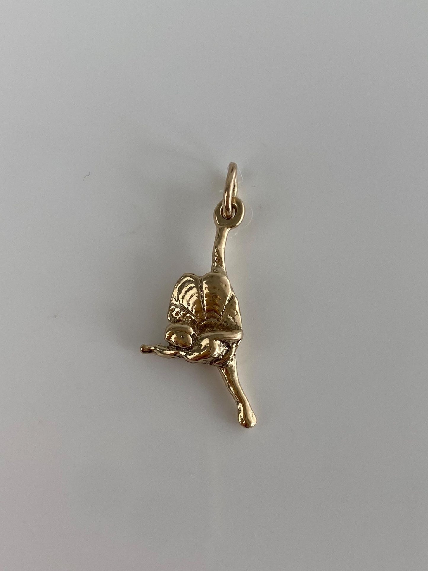 Vintage Solid 9k Yellow Gold Ballerina Charm