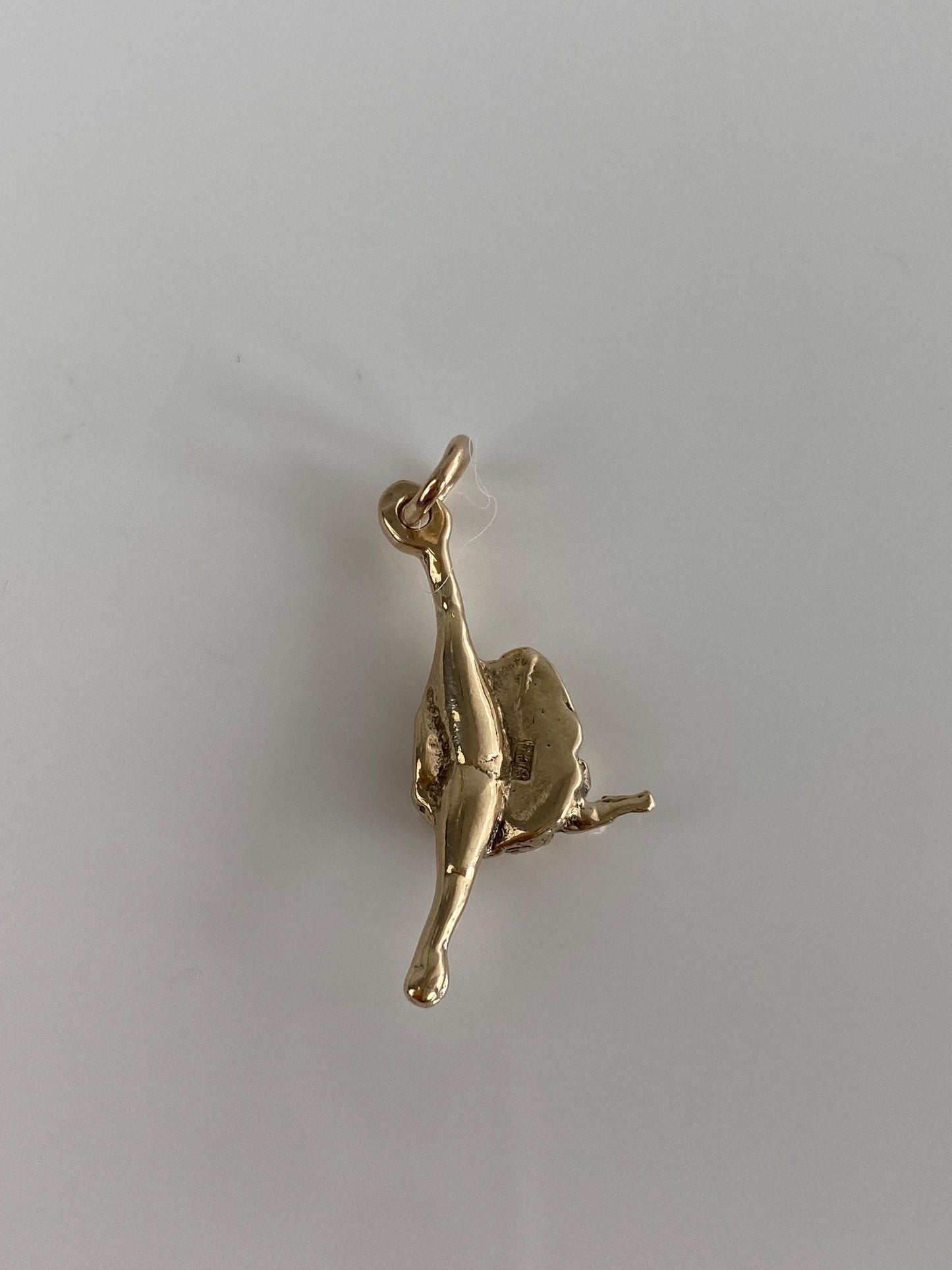 Vintage Solid 9k Yellow Gold Ballerina Charm