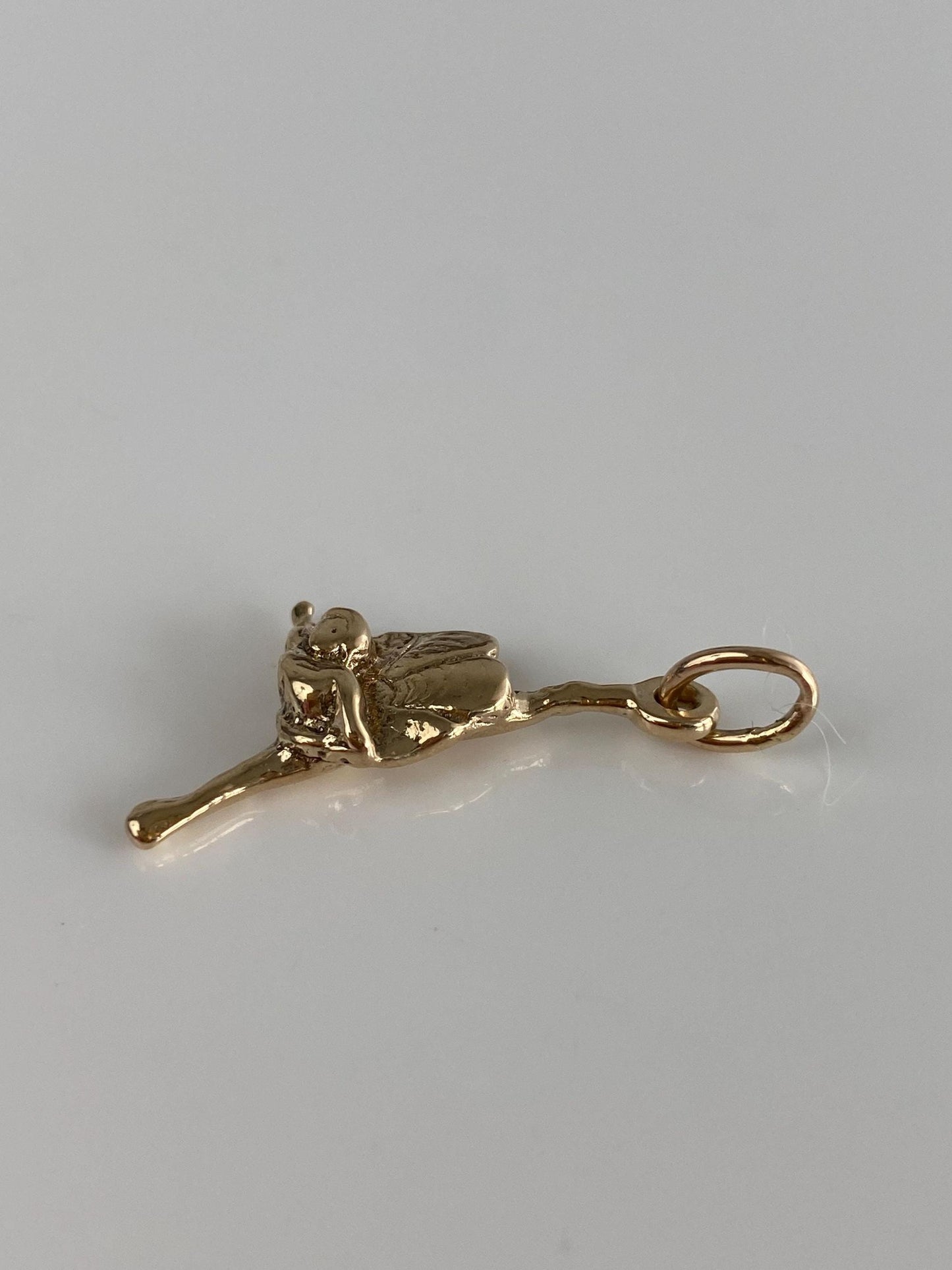 Vintage Solid 9k Yellow Gold Ballerina Charm