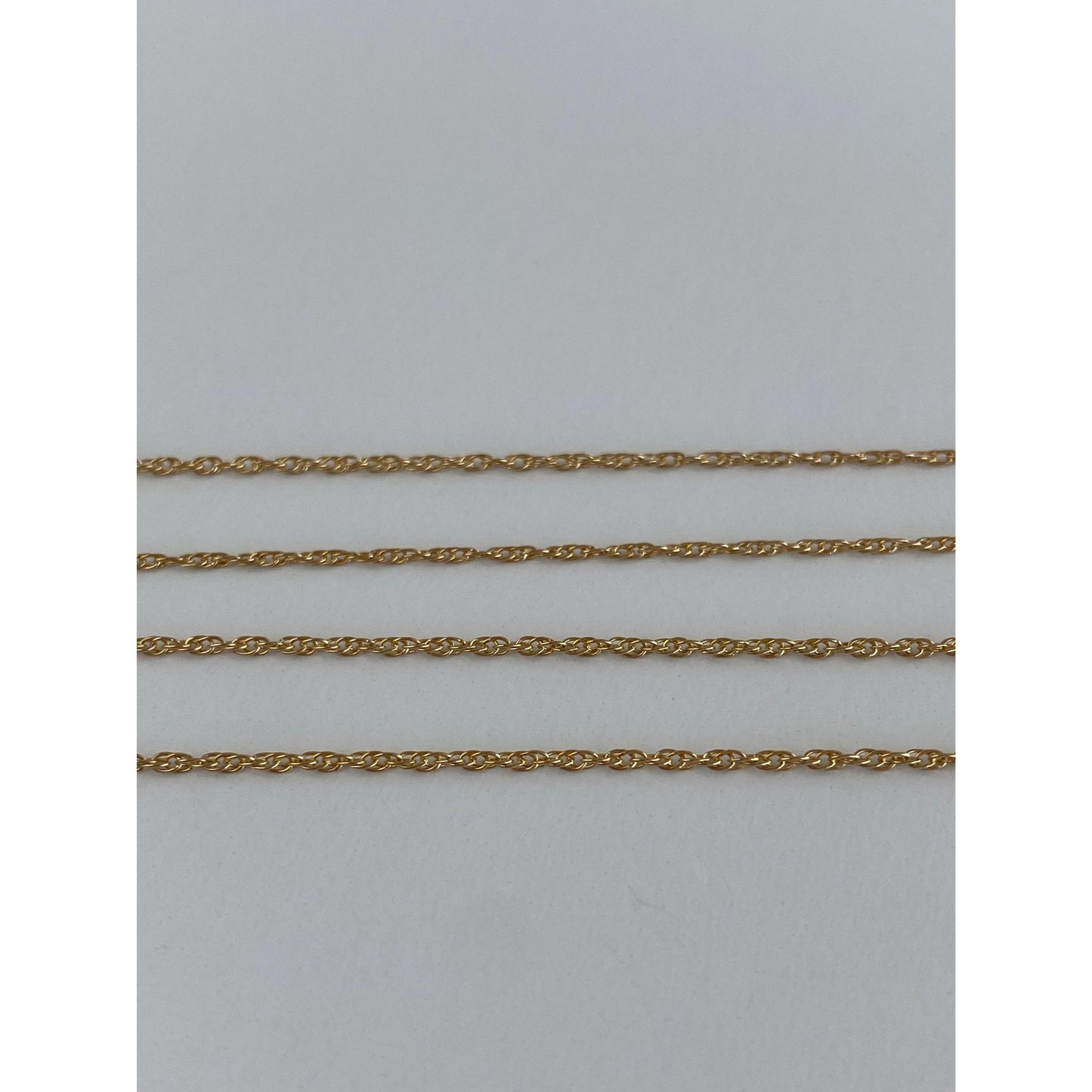 Vintage Solid 14k Yellow Gold Dainty Chain Necklace - 19.5 inches