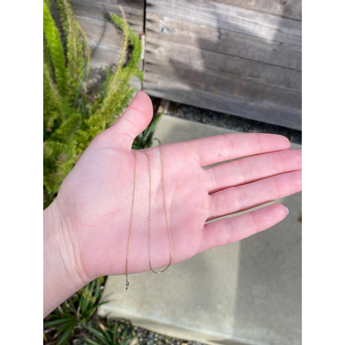 Vintage Solid 14k Yellow Gold Dainty Chain Necklace - 19.5 inches