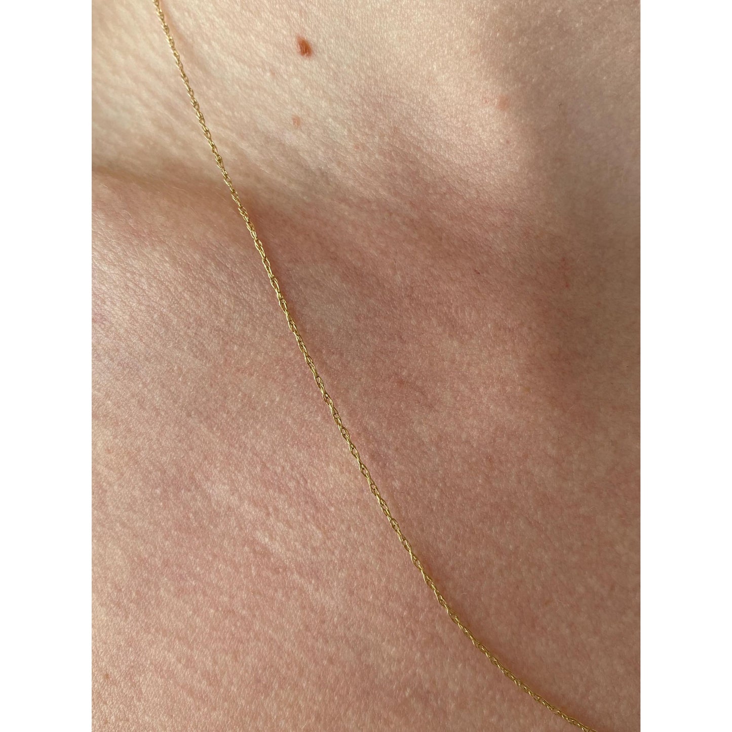 Vintage Solid 14k Yellow Gold Dainty Chain Necklace - 19.5 inches