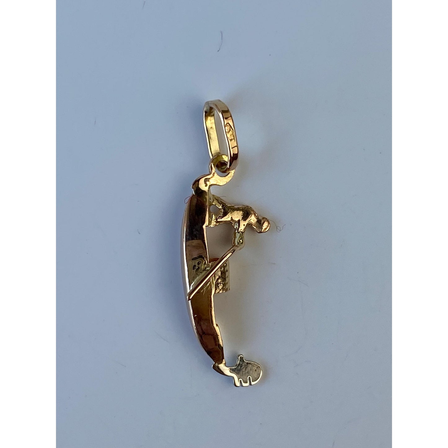 Vintage Solid 18k Yellow Gold Gondola Charm