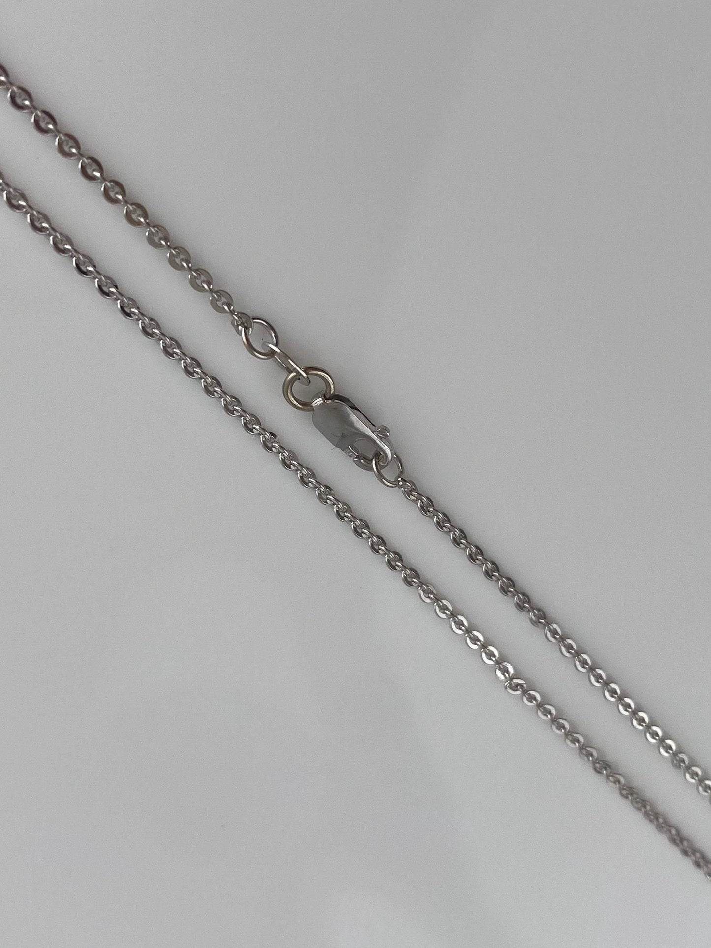 Vintage Solid 14k White Gold Tight Cable Chain Necklace - 20.25 inches