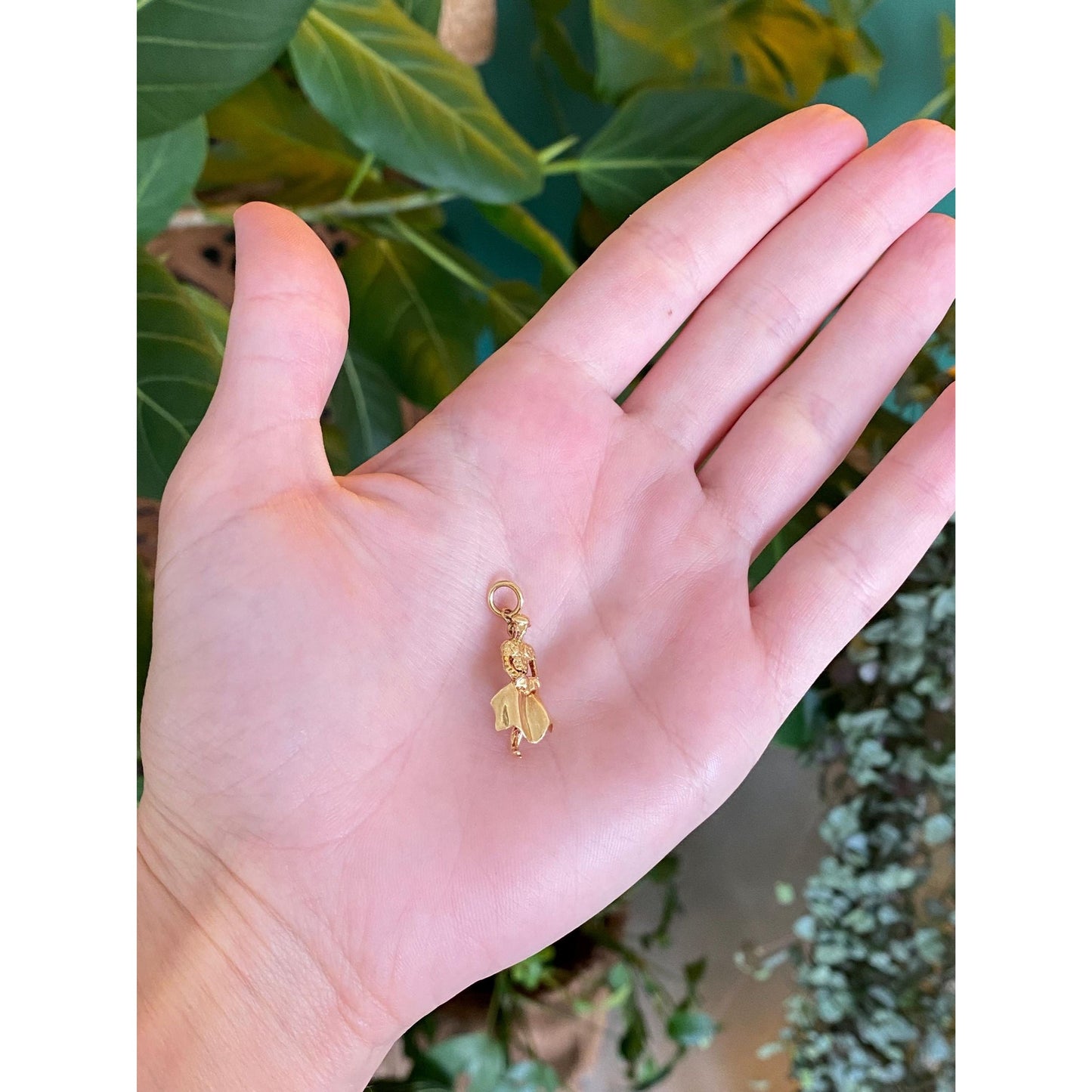 Vintage Solid 18k Yellow Gold Matador Charm