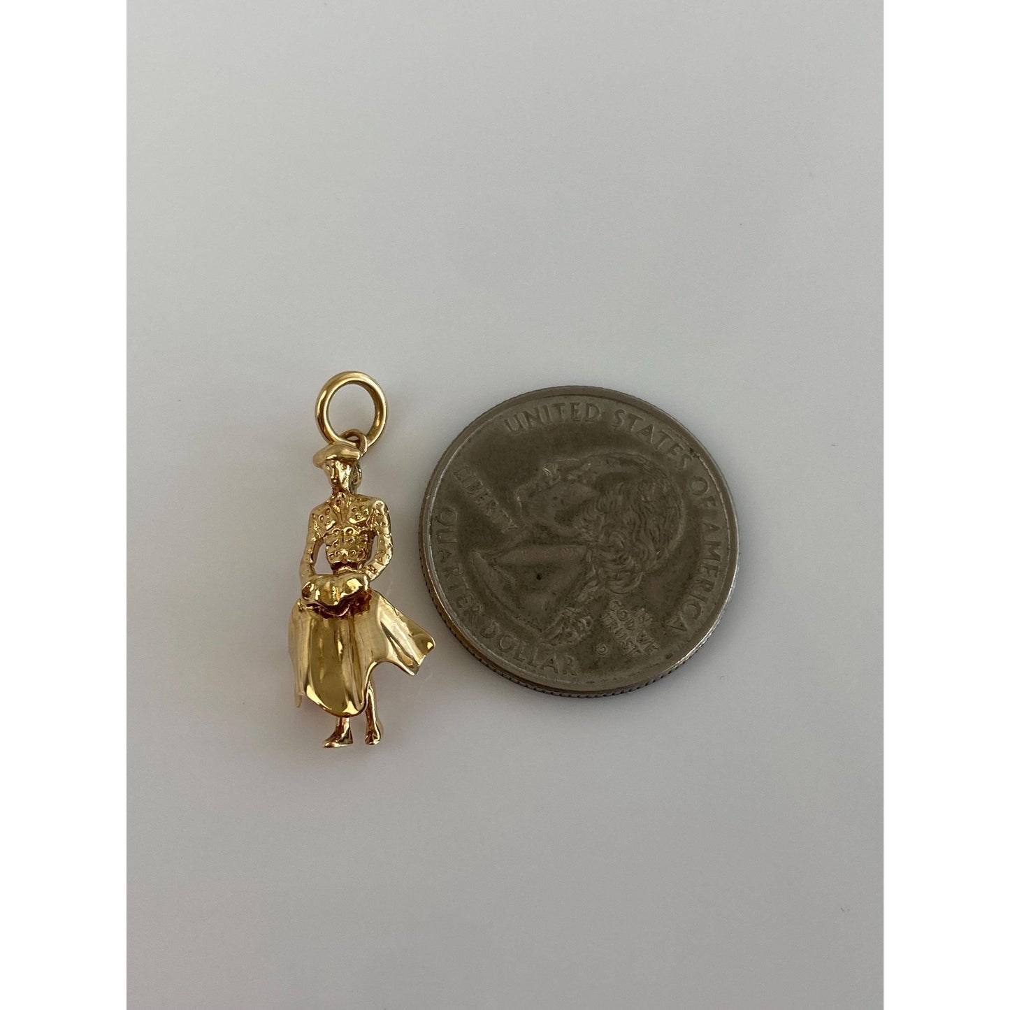Vintage Solid 18k Yellow Gold Matador Charm